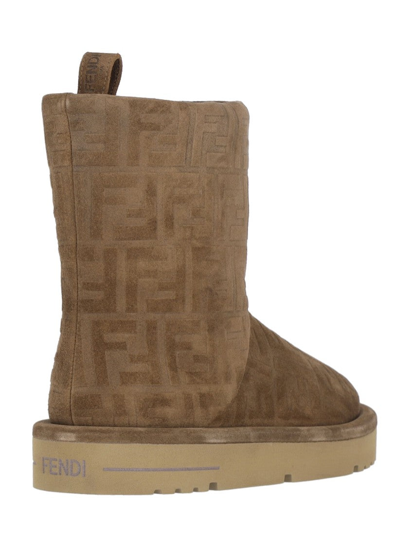 "Apres Chic" Ankle Boots – Brown/Blue