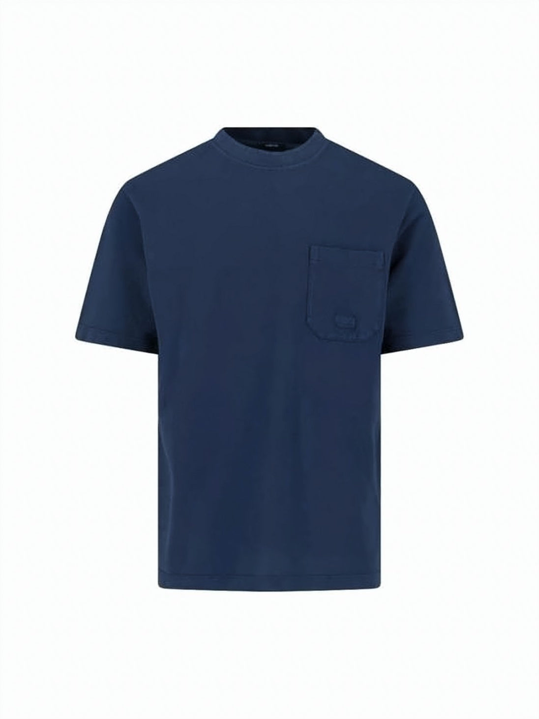 Minimalist Black Short-Sleeved T-Shirt with Rectangular Patch