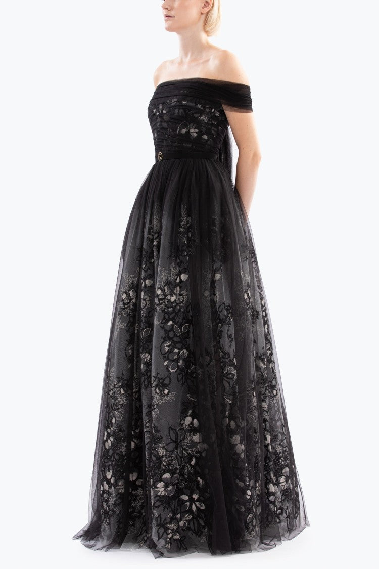 Tulle Gathered Dress