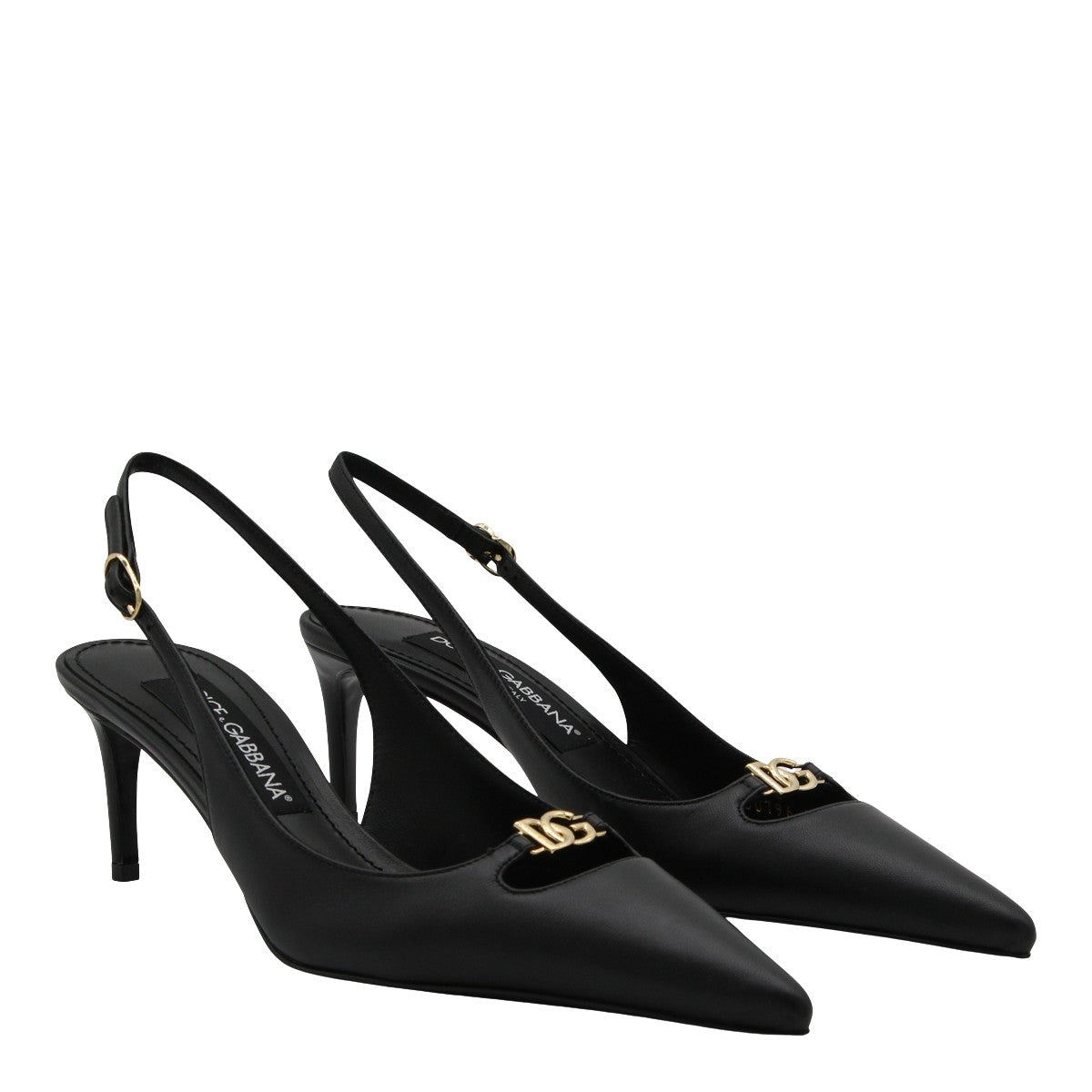 Pointed Toe Slingback Pumps with Adjustable Strap