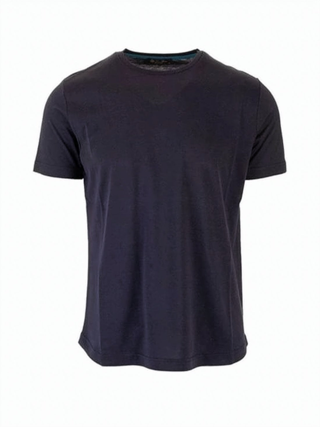 Short-Sleeved Crew Neck T-Shirt in Silk-Cotton Blend