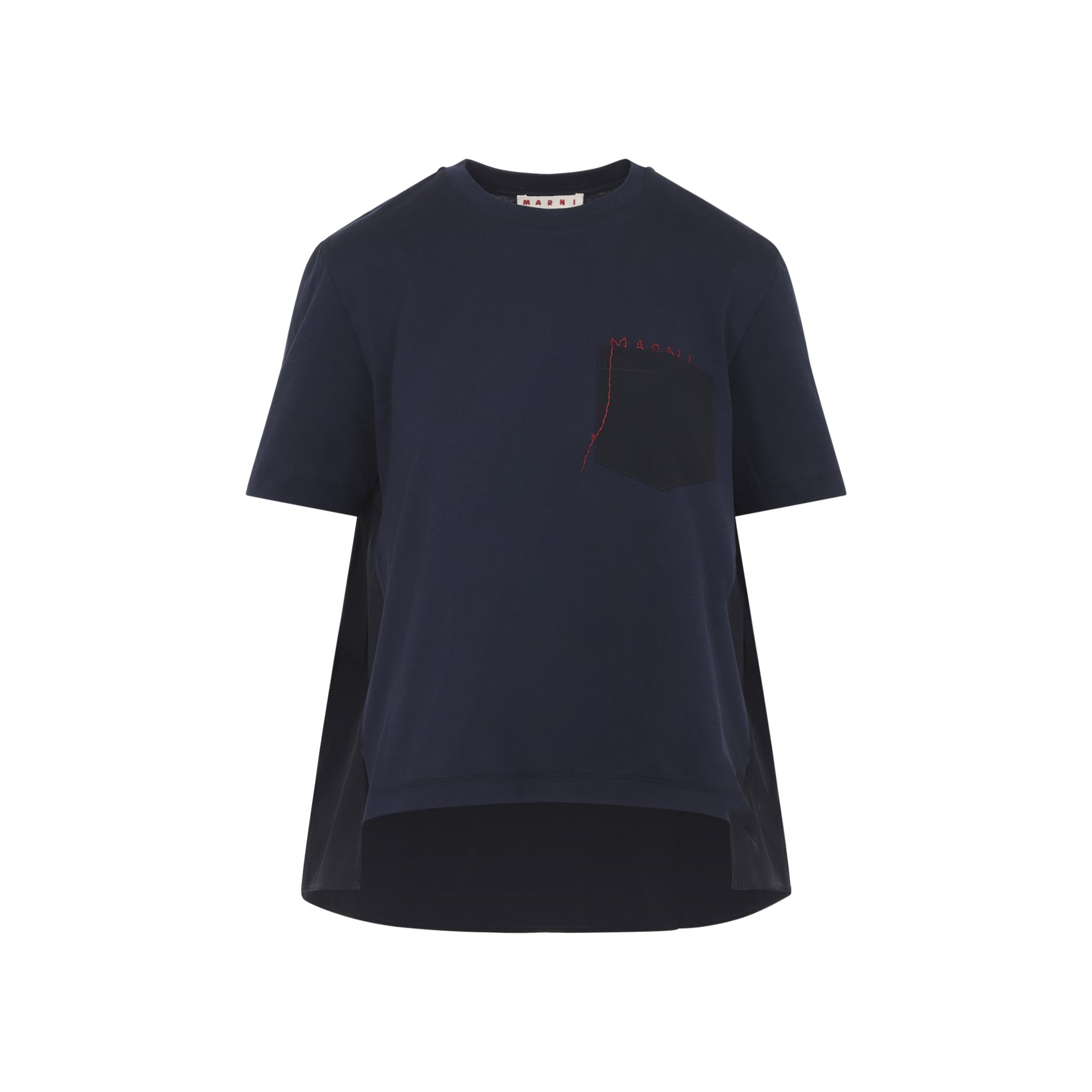 Relaxed Fit Cotton T-Shirt With Contrasting Pocket Detail