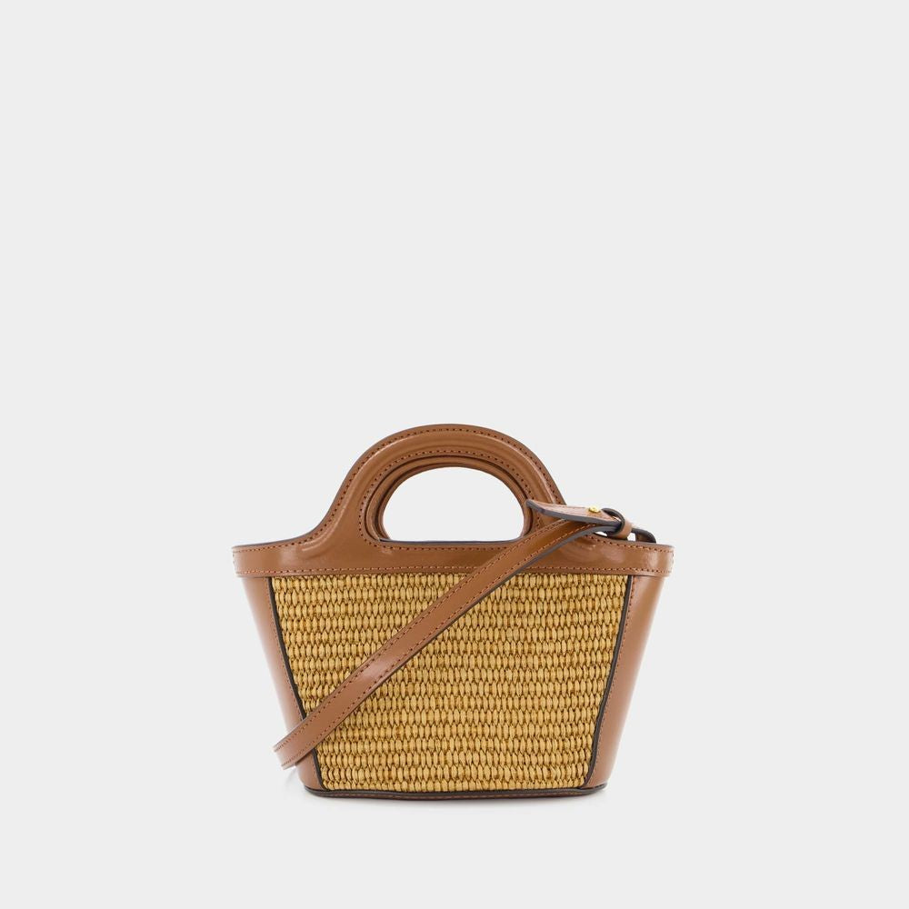 Tropicalia Micro Shopper Bag - Raw Sienna - Leather