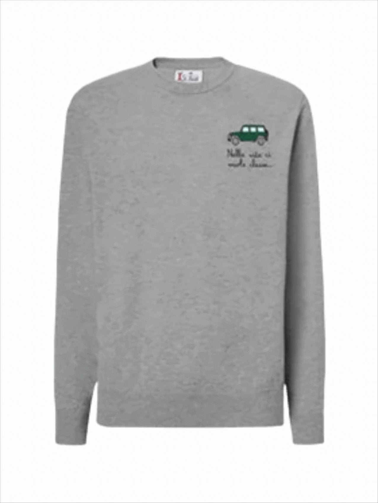 Light Grey Cashmere-Wool Blend Crewneck Sweater