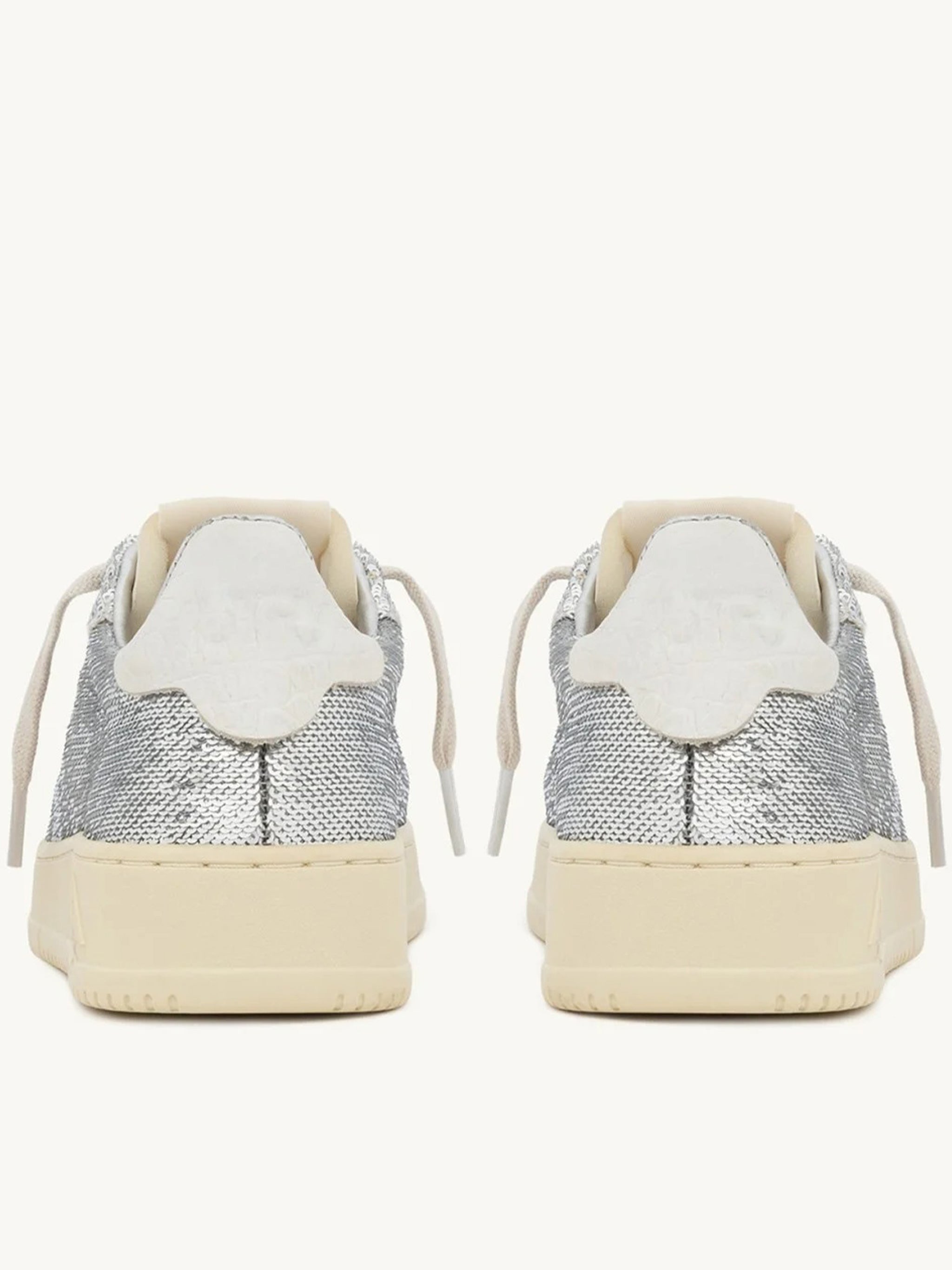 Silver Dallas Low Sequin Sneakers
