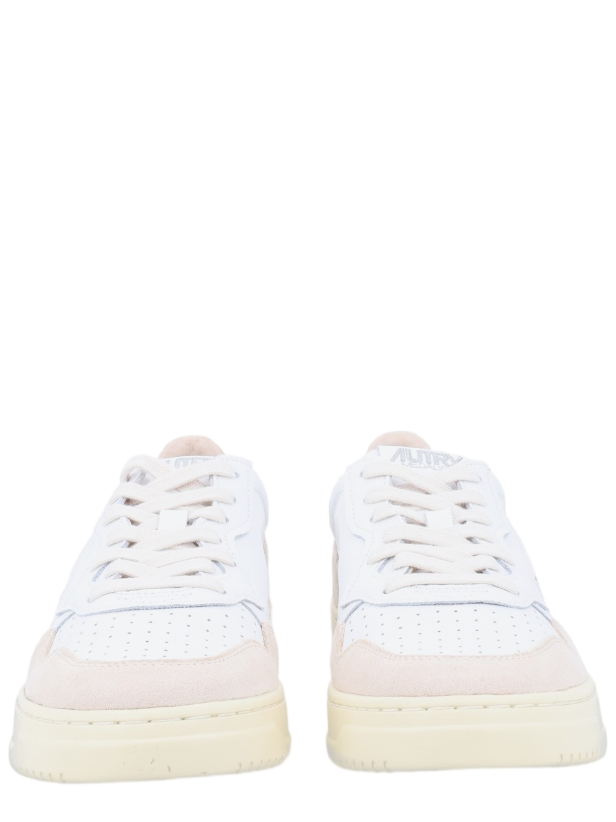 Low-Top Sneakers with Perforated Detailing and Suede Overlays