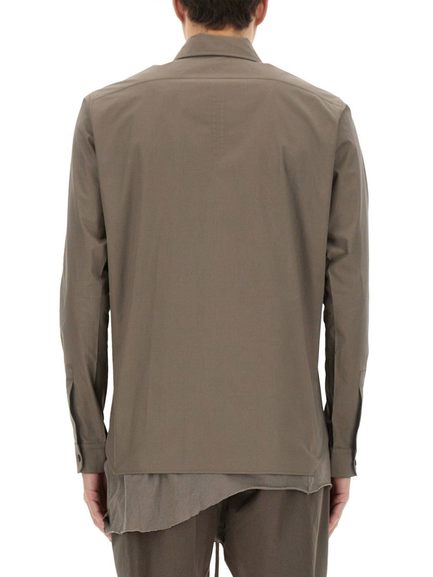 Structured Cotton Work Shirt With Button-Down Front