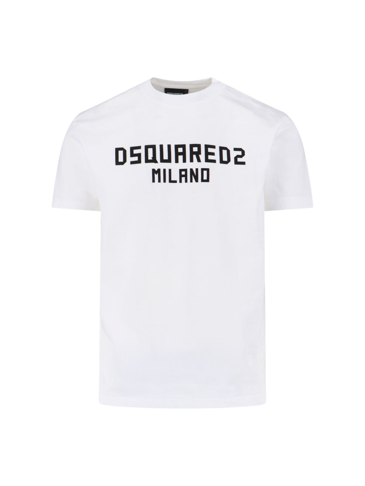 Contrast Logo Cotton T-Shirt with Classic Crew Neckline