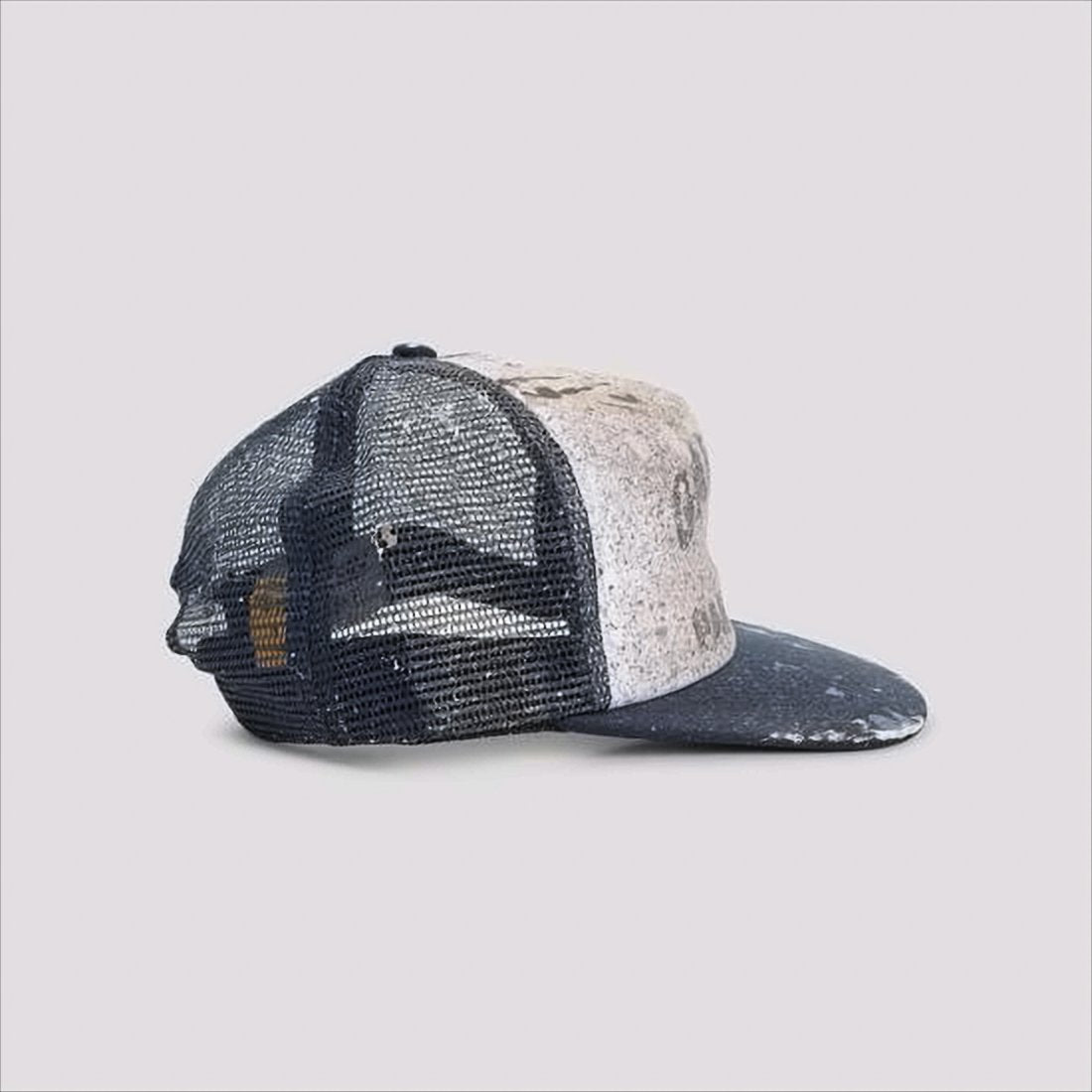Distressed Paint-Splatter Trucker Cap
