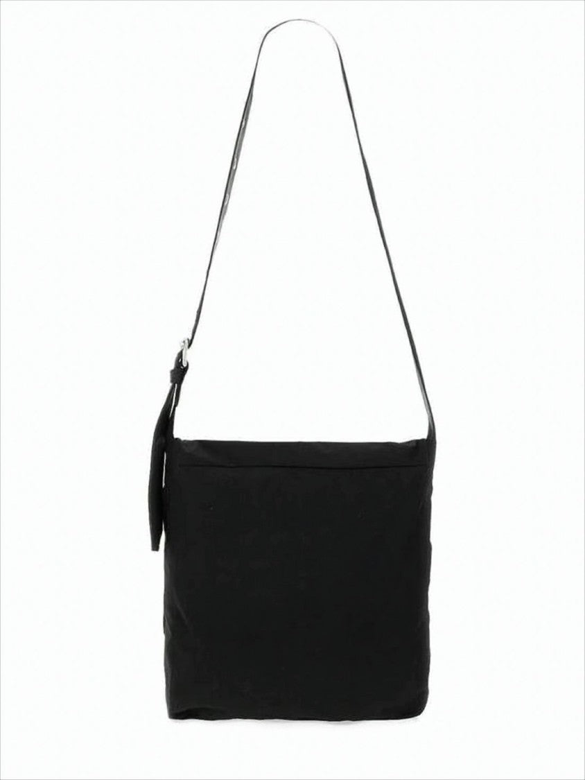 Black Shoulder Bag with Flap Closure