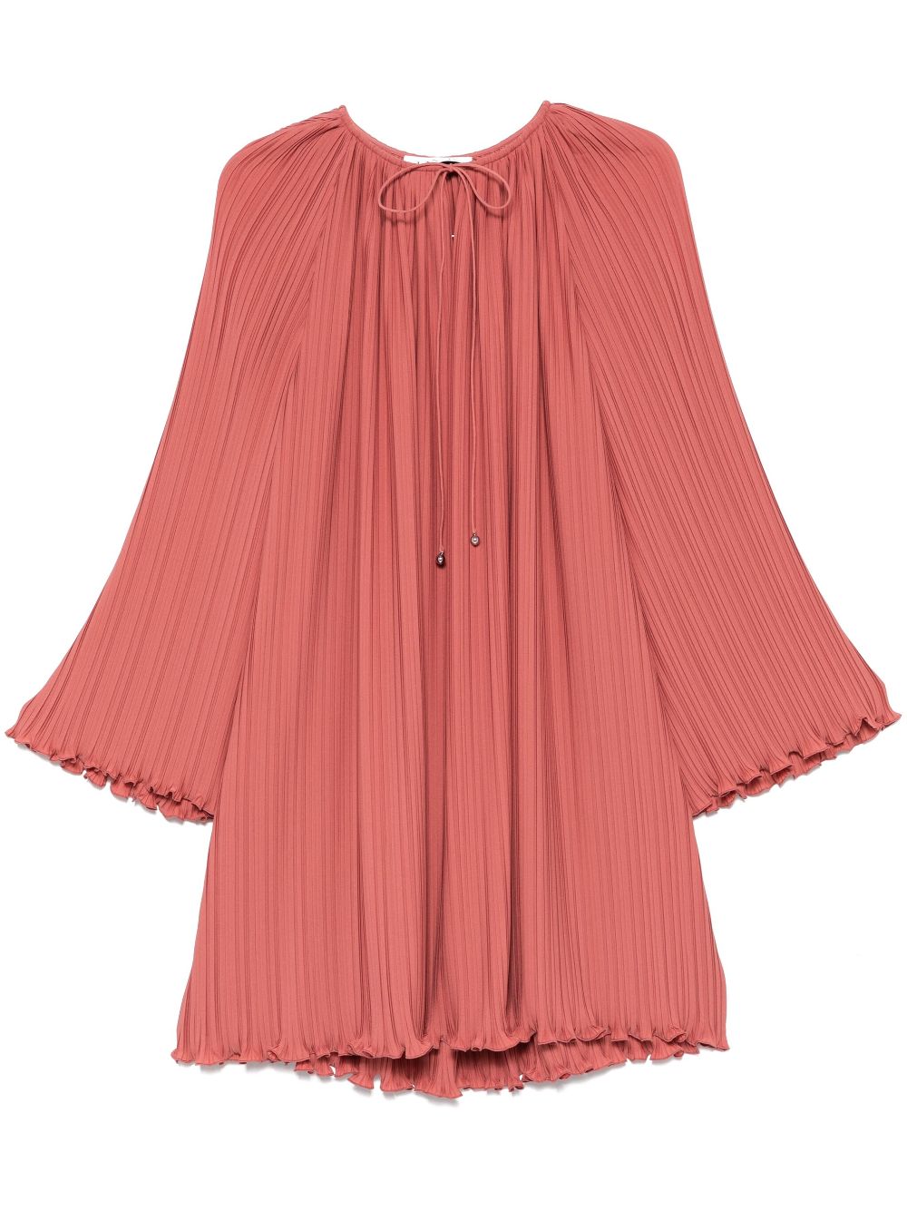 Mini Dress with Drawstring Neck