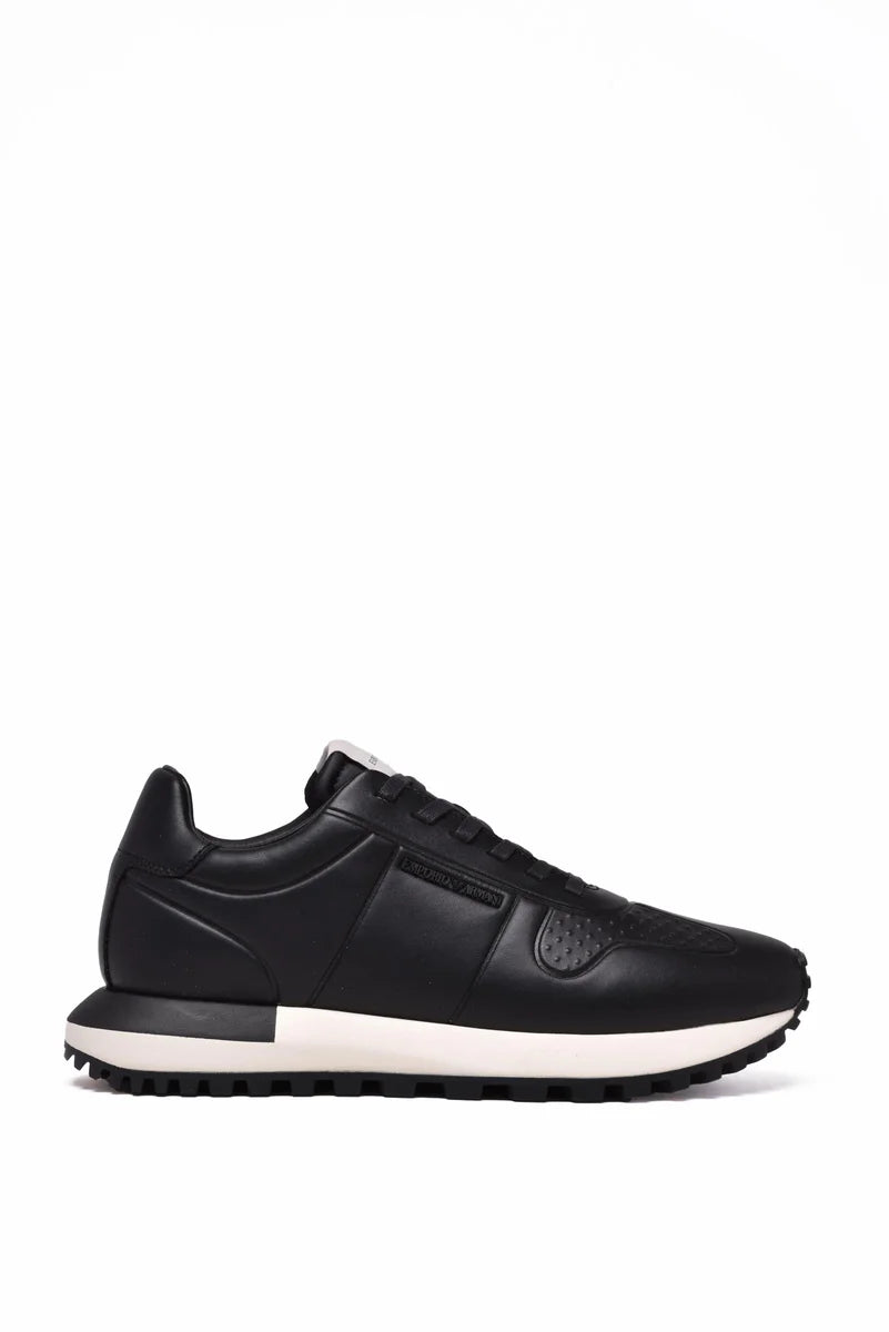 Leather Sneakers - Black