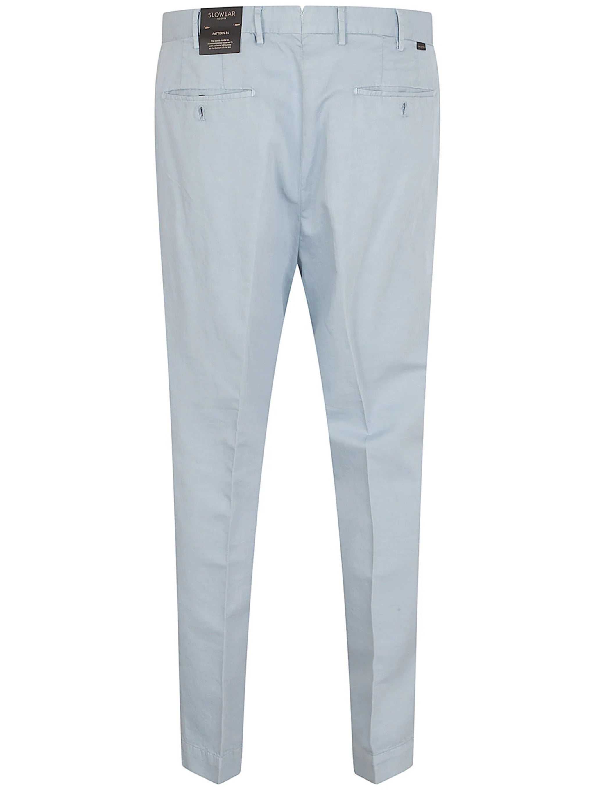 Blue Tailored Flat Front Trousers