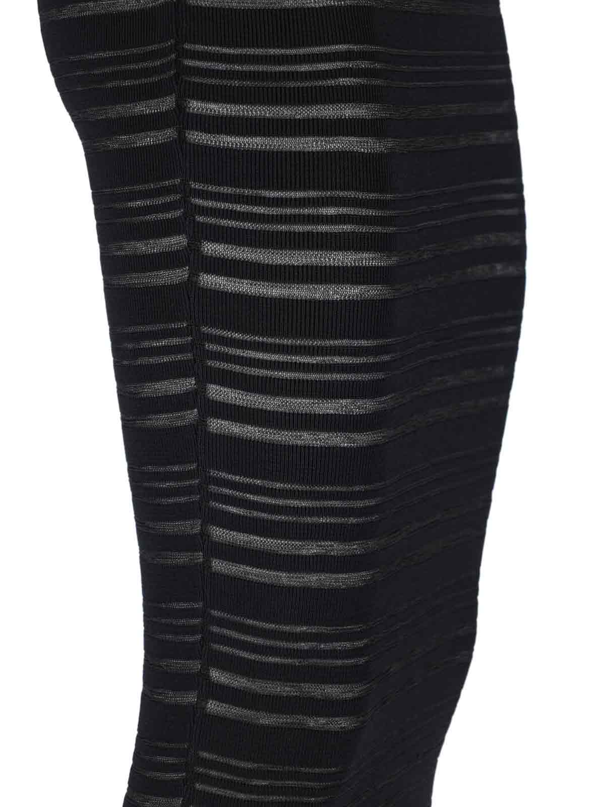 Black Semi-Transparent Ribbed Maxi Skirt