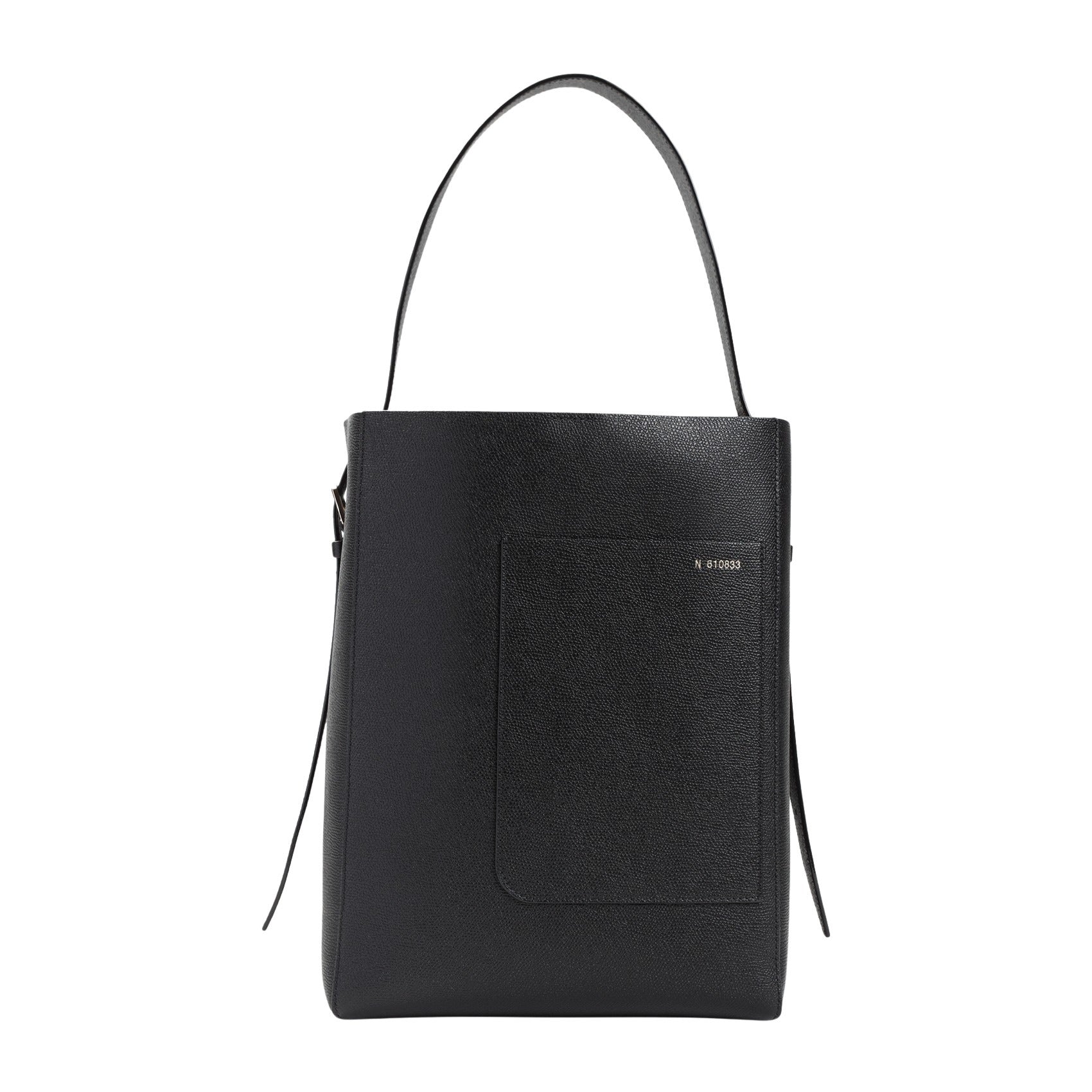Black Calf Leather Shoulder Bag