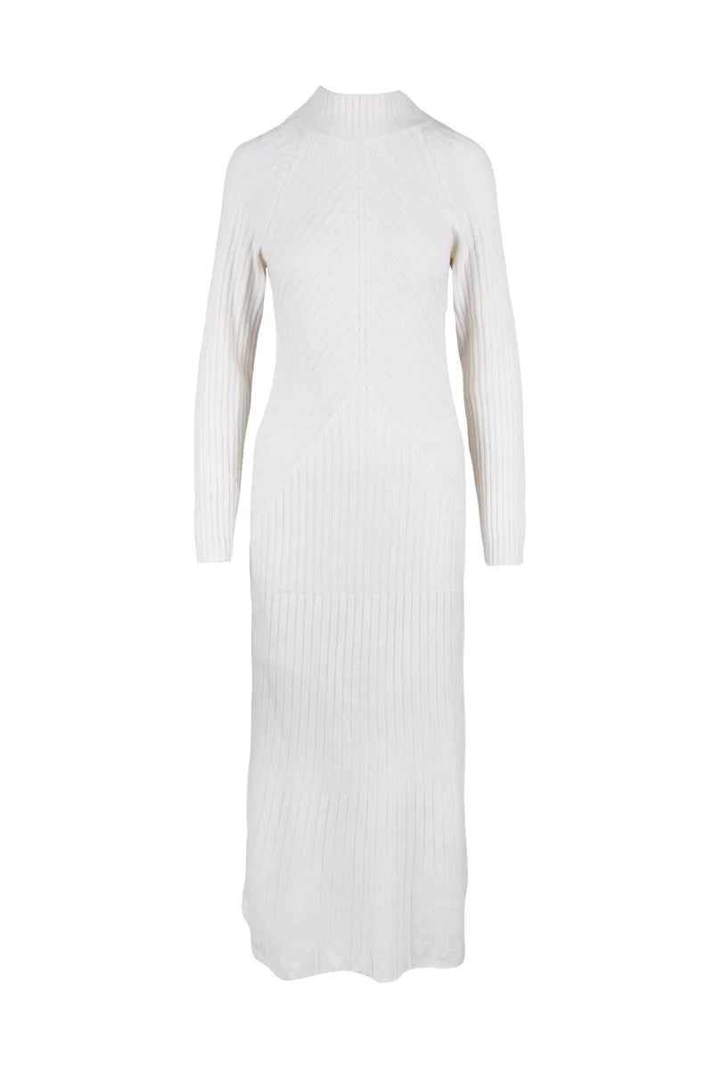 Long Knit Dress - White