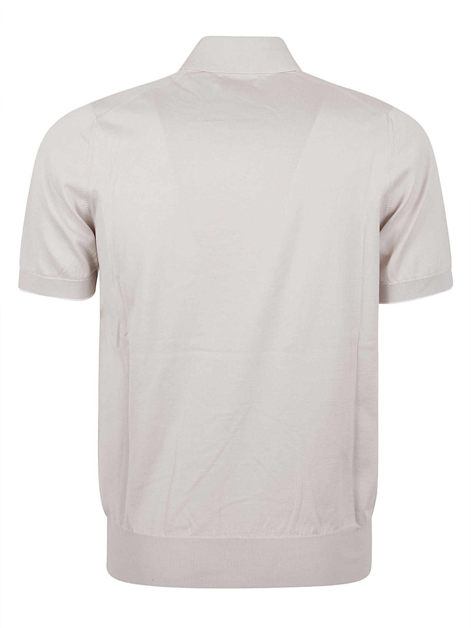 Short-Sleeved Polo Shirt with Classic Collar and Embroidered Emblem