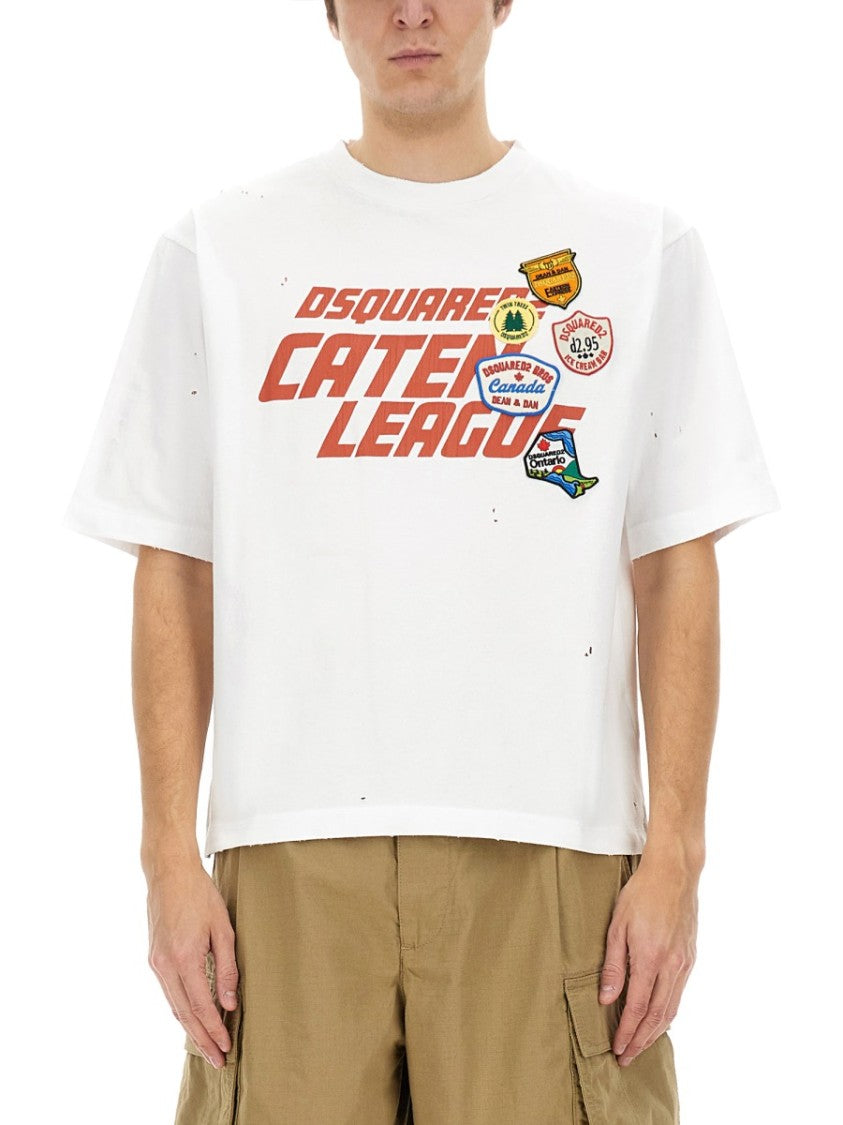 Relaxed Fit White Graphic T-Shirt