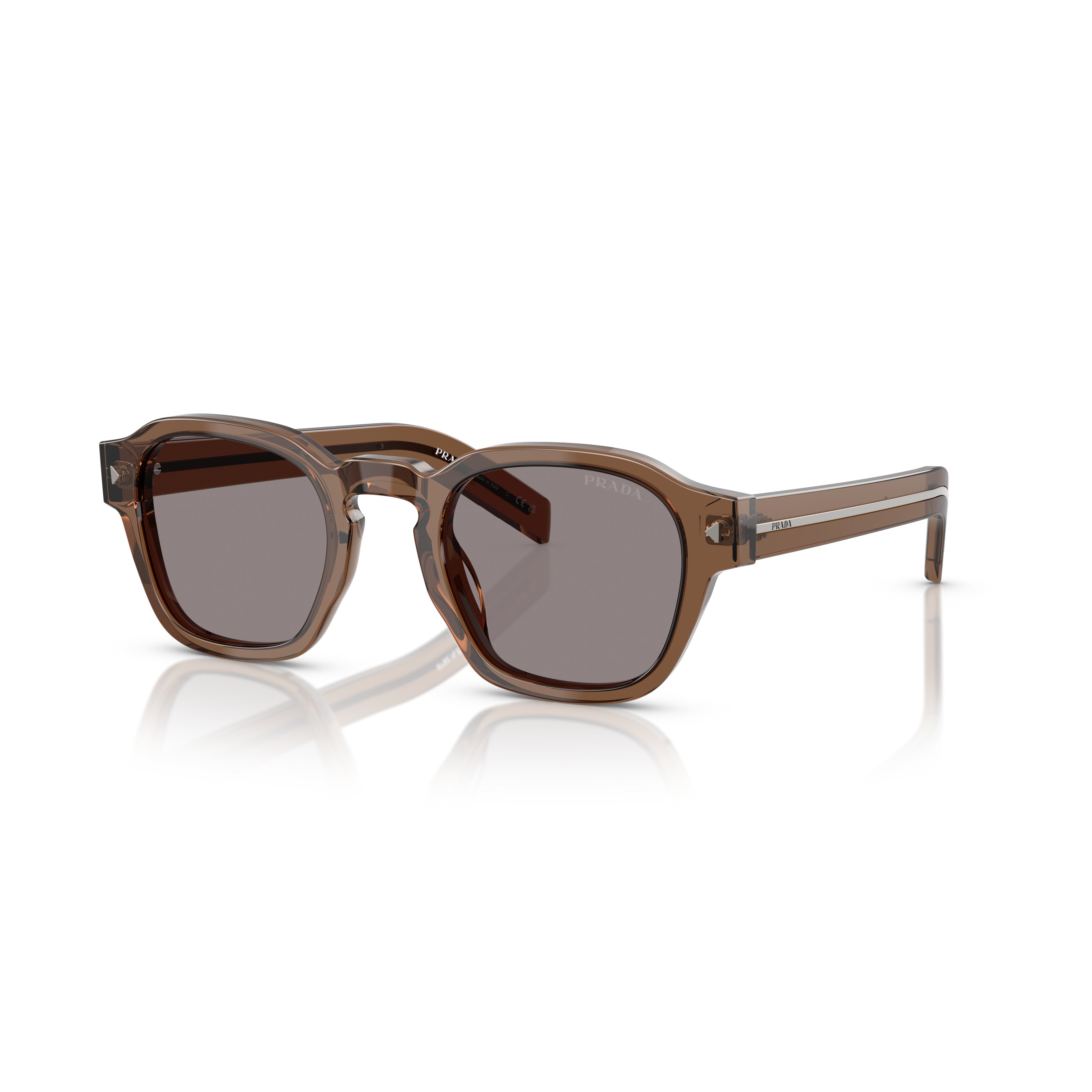 0pr A16s Translucent Brown Square Frame Sunglasses