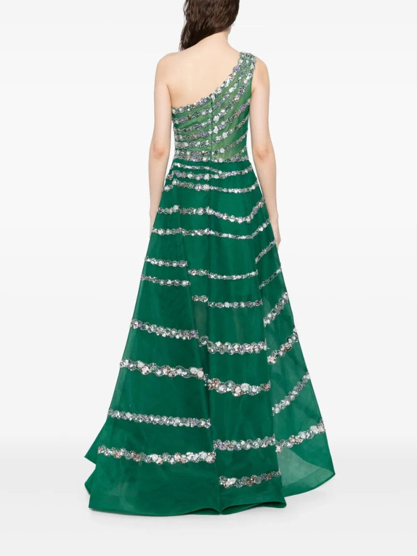 One Shoulder Asymmetric, Beaded Dress