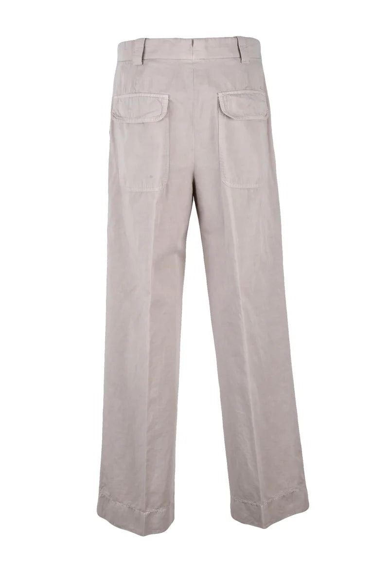 Cotton Linen Trousers - Beige