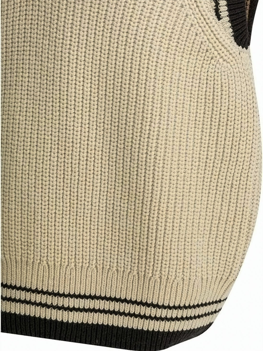 Knitted Sleeveless Vest with Texture
