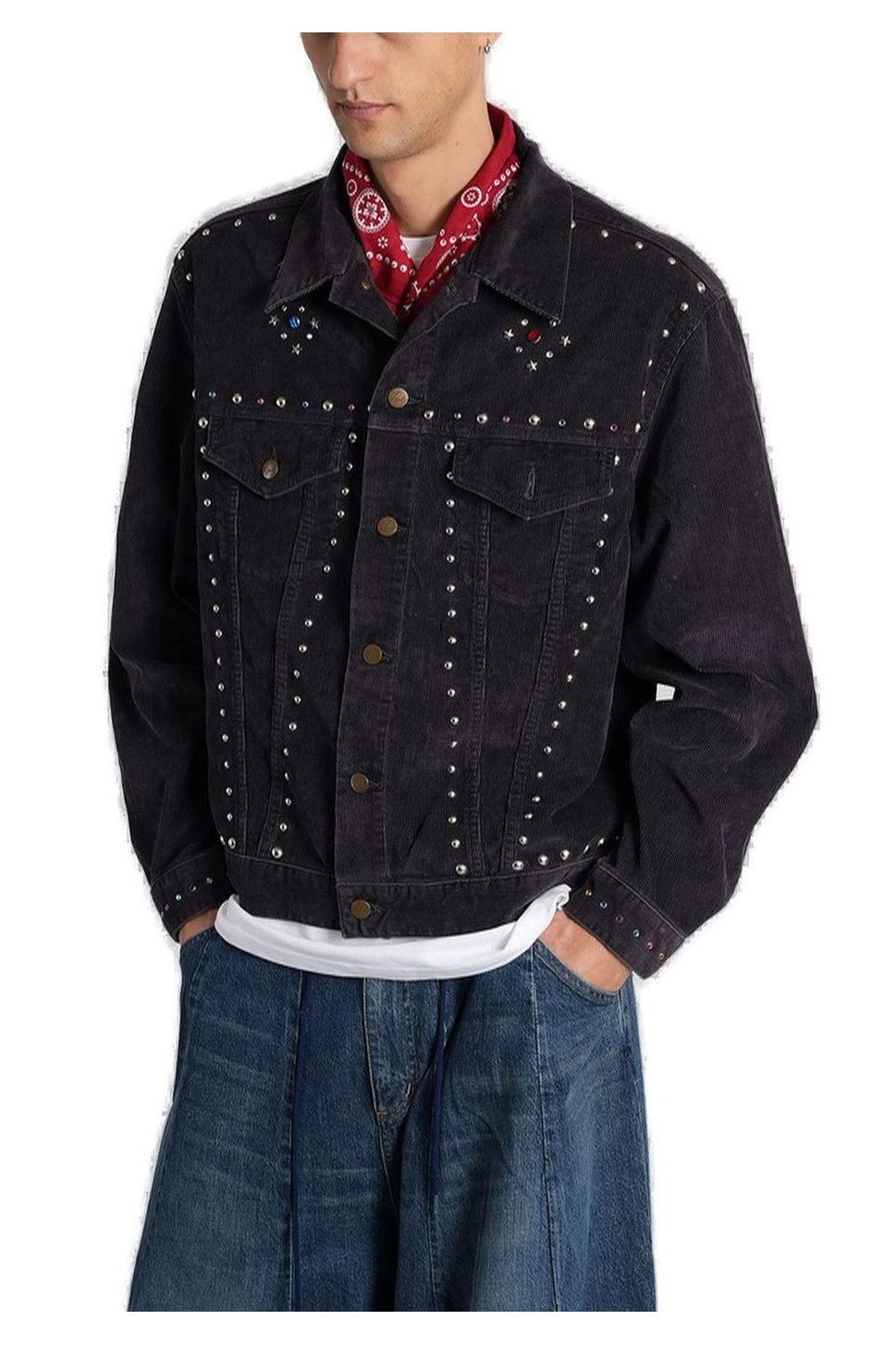 Studded Black Casual Jacket