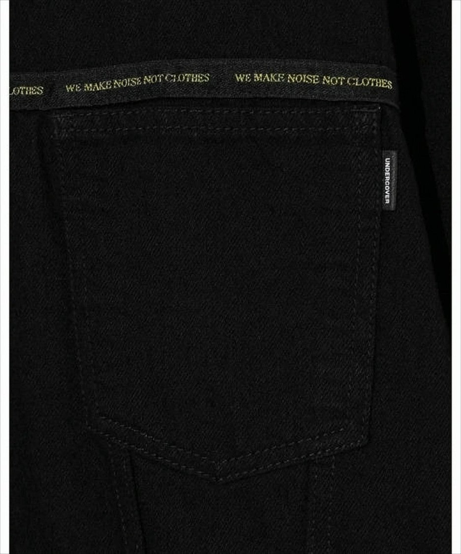 Boxy Fit Black Denim Jacket with Silver Accents