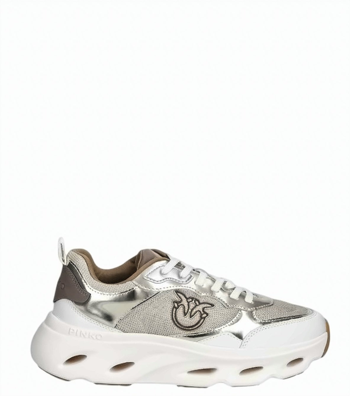 Leather Mesh Insert Sneakers