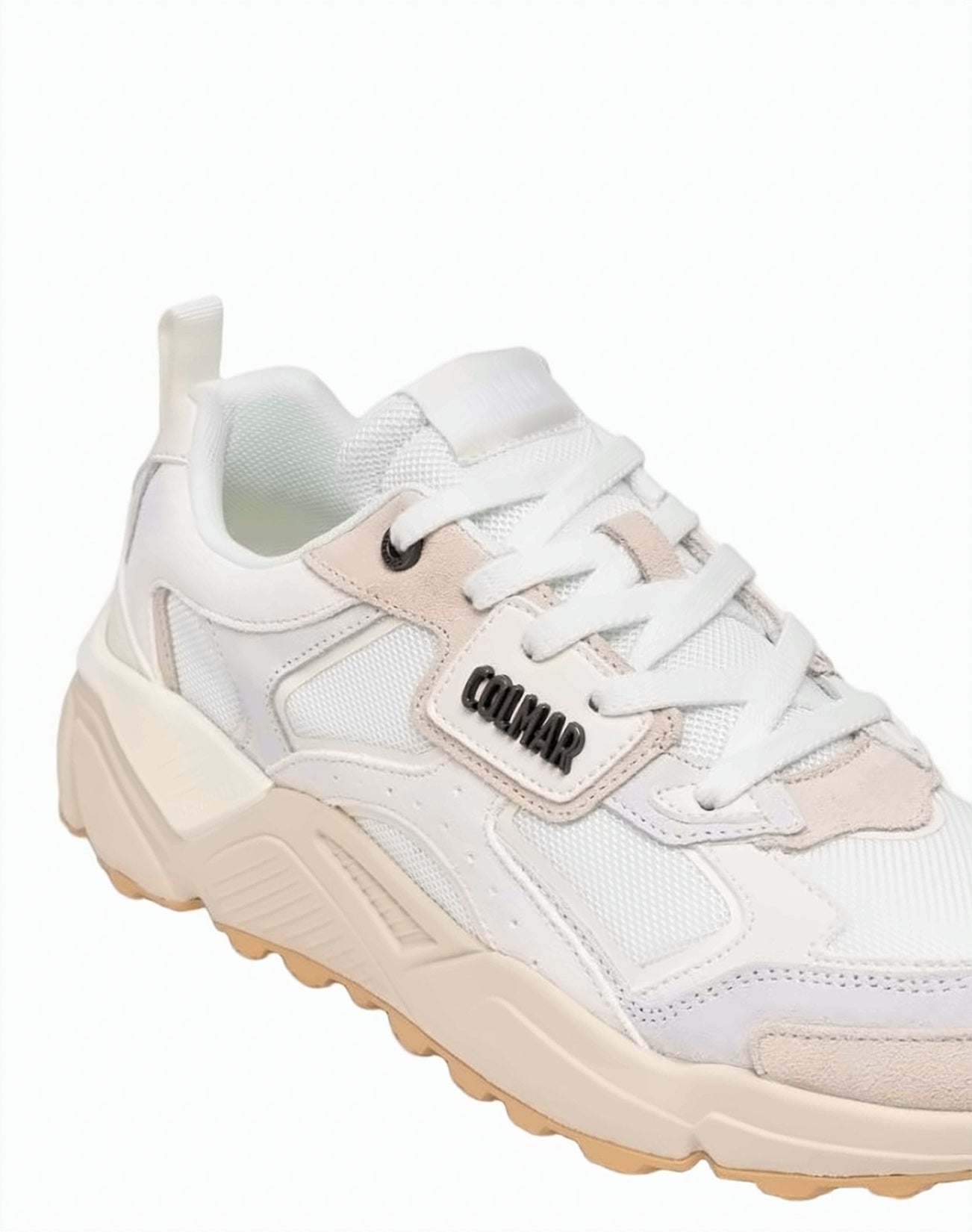 White Refuge Suede Panel Sneakers