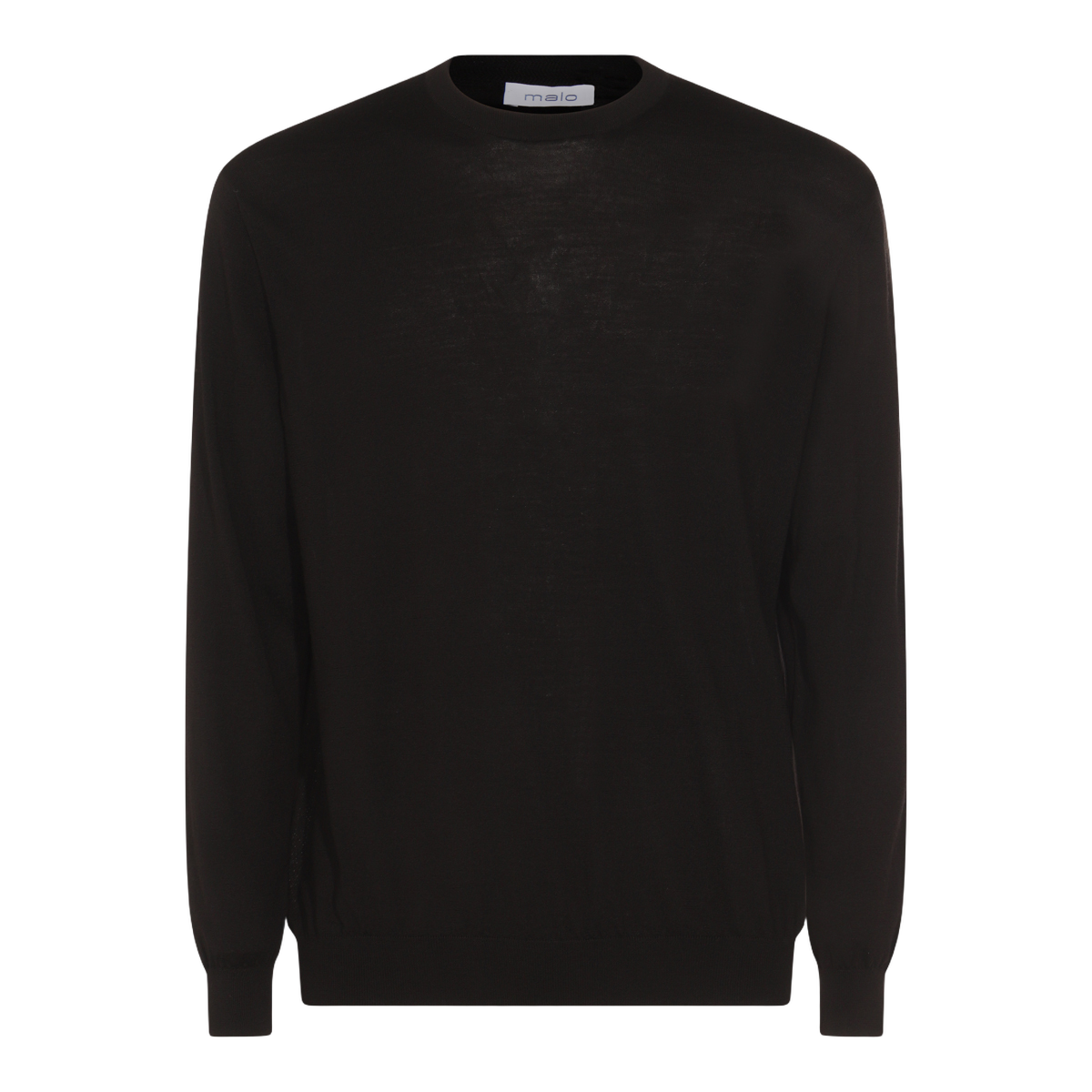 Classic Black Sweater with Crew Neckline