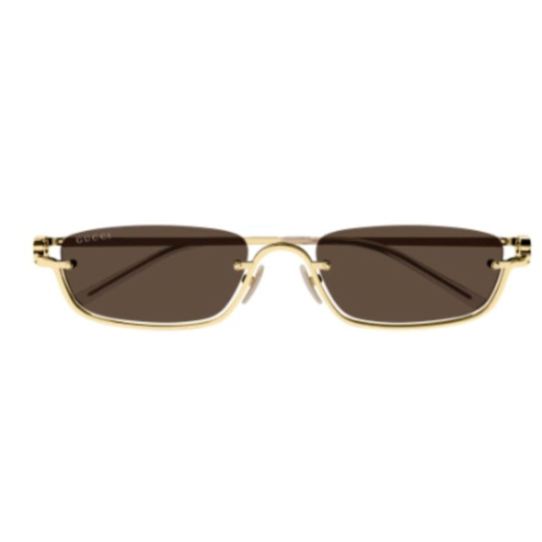 Gold Gg1278s Rectangular Metal Frame Sunglasses