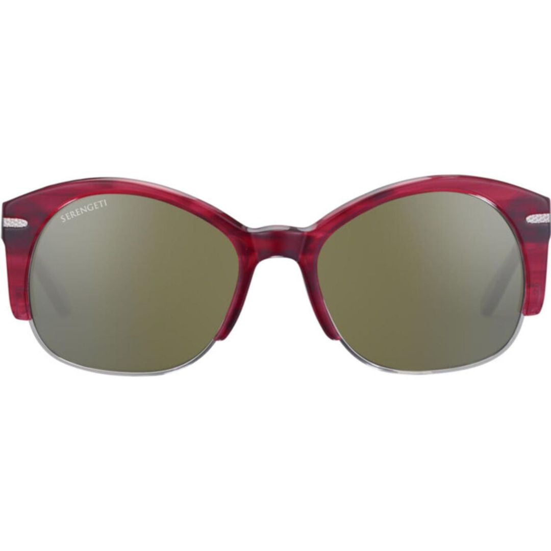 Vinita Bold Acetate Sunglasses with Muted Green Lenses