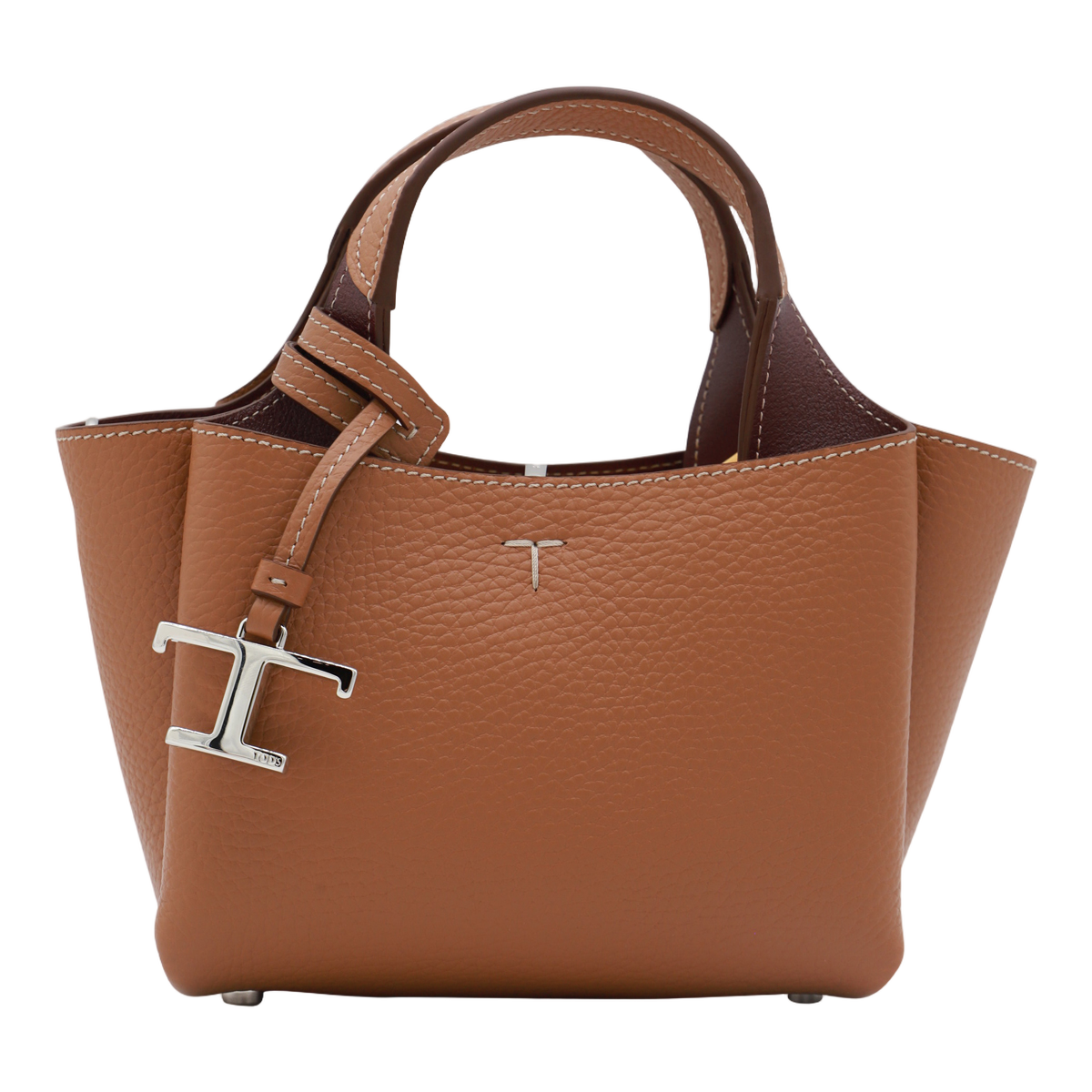 Structured Handbag with Pebbled Texture