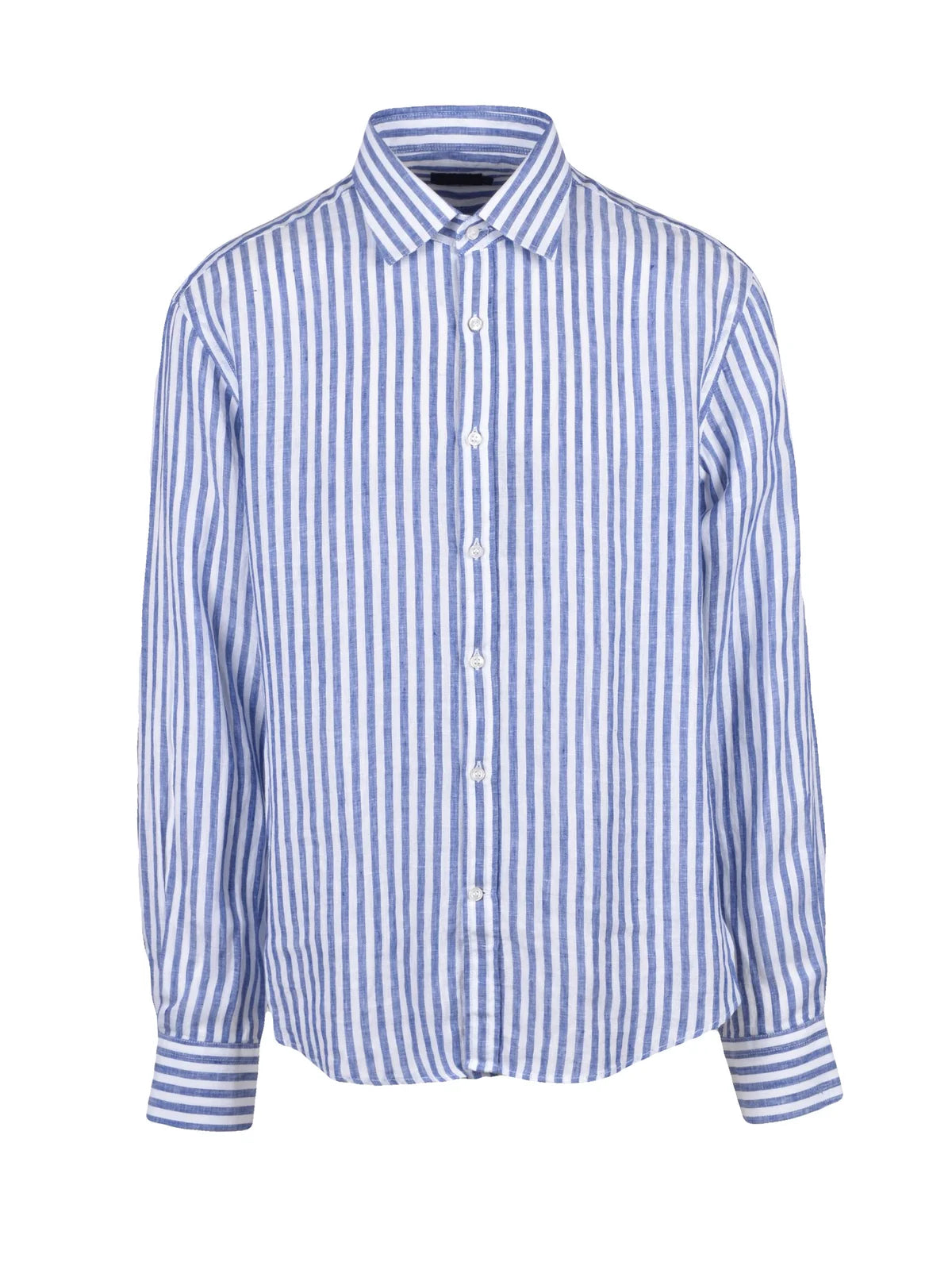 White Blue Linen Shirt