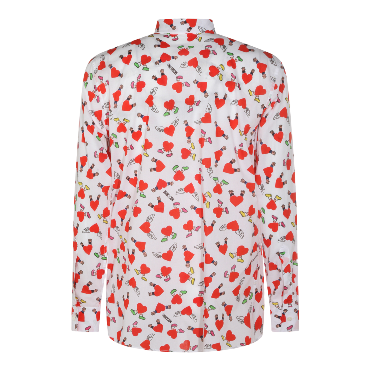 Long-Sleeved White Shirt with Heart