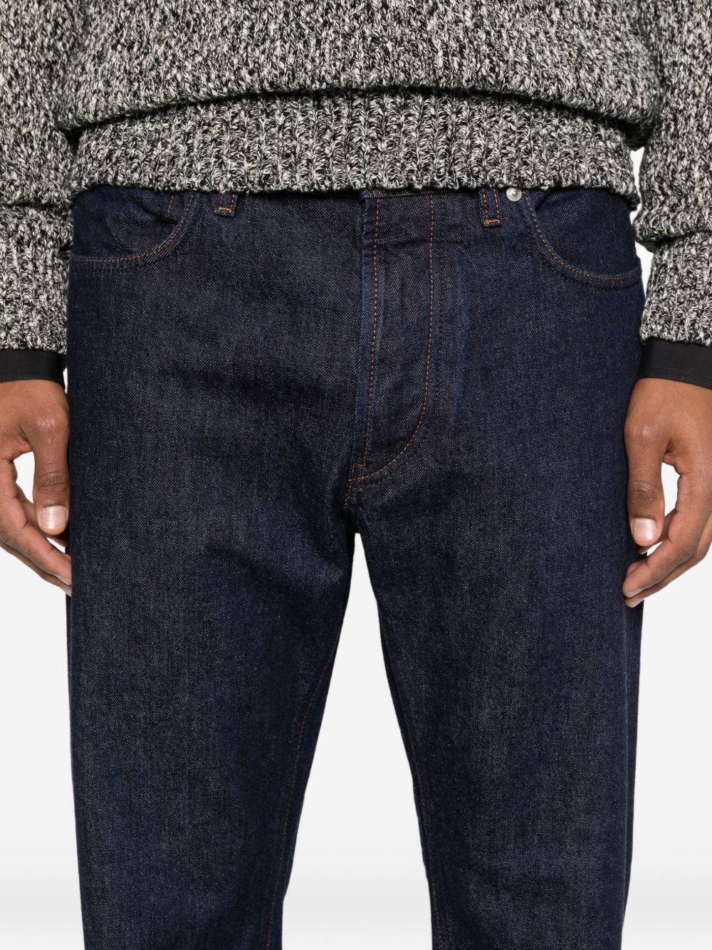 Straight-Leg Indigo Denim Trousers
