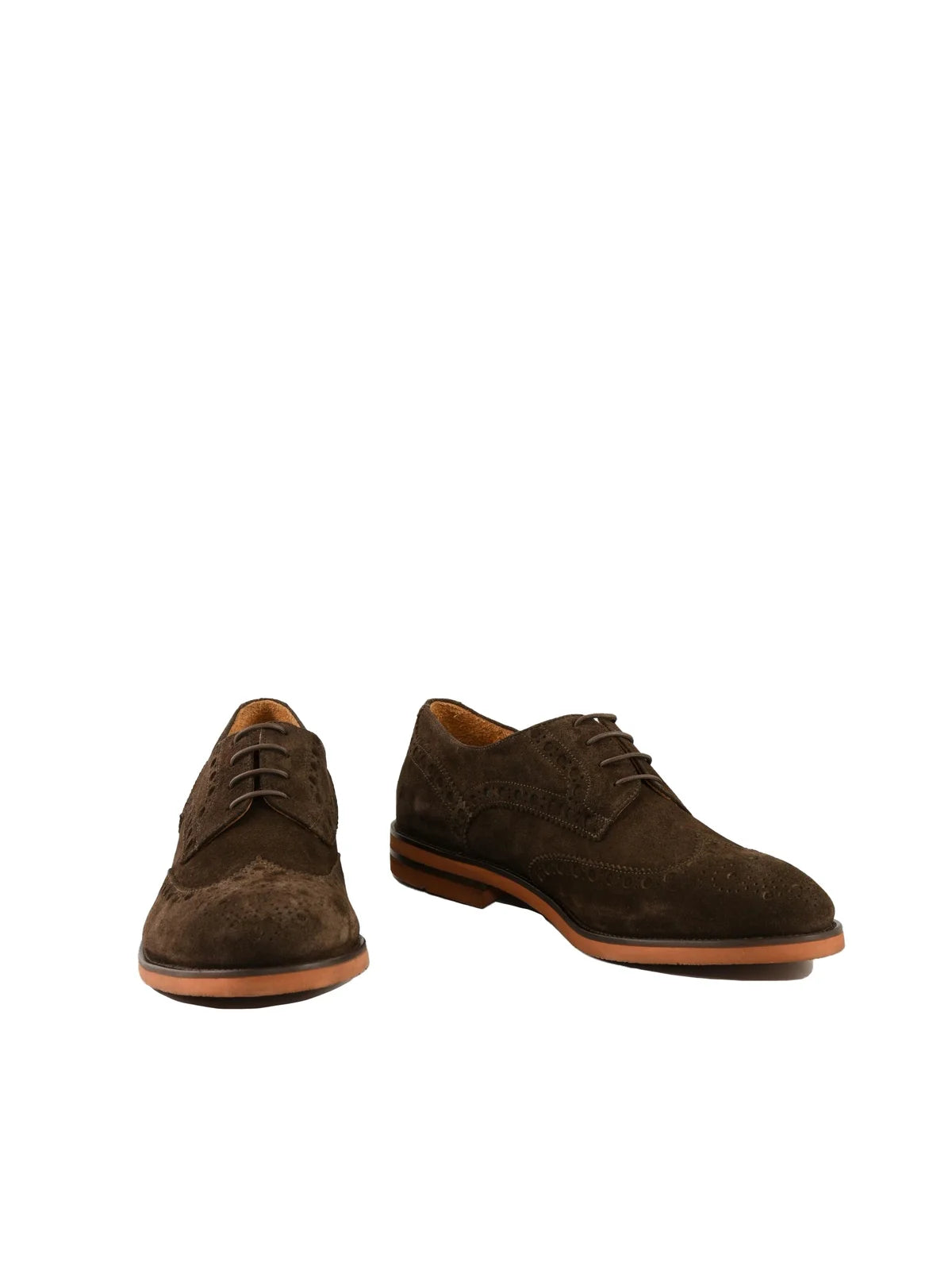 Brown Suede Rubber Lace-up