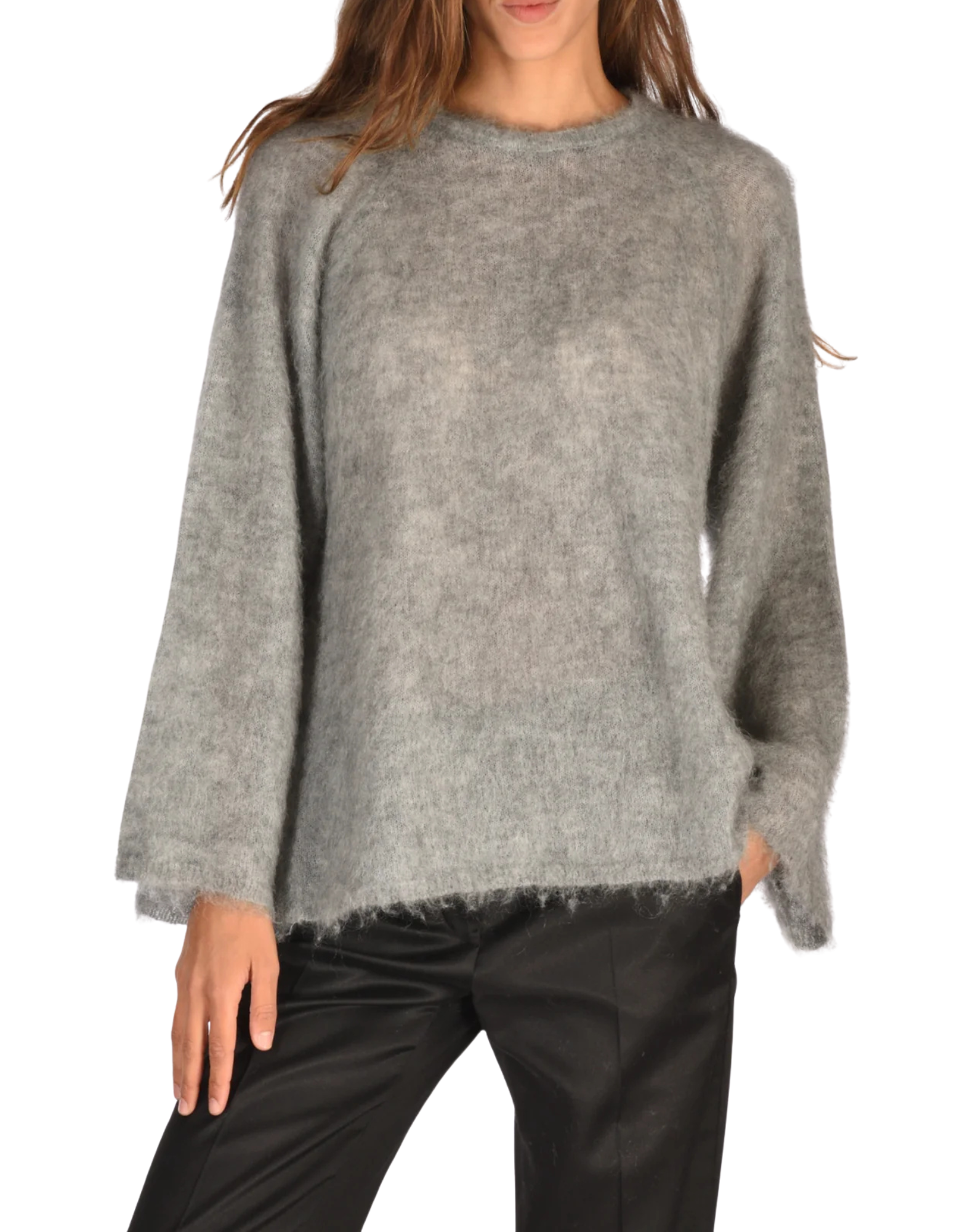 Mohair-Blend Knit Sweater
