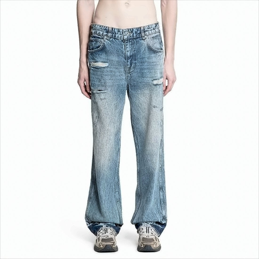 Relaxed Wide-Leg Denim Pants