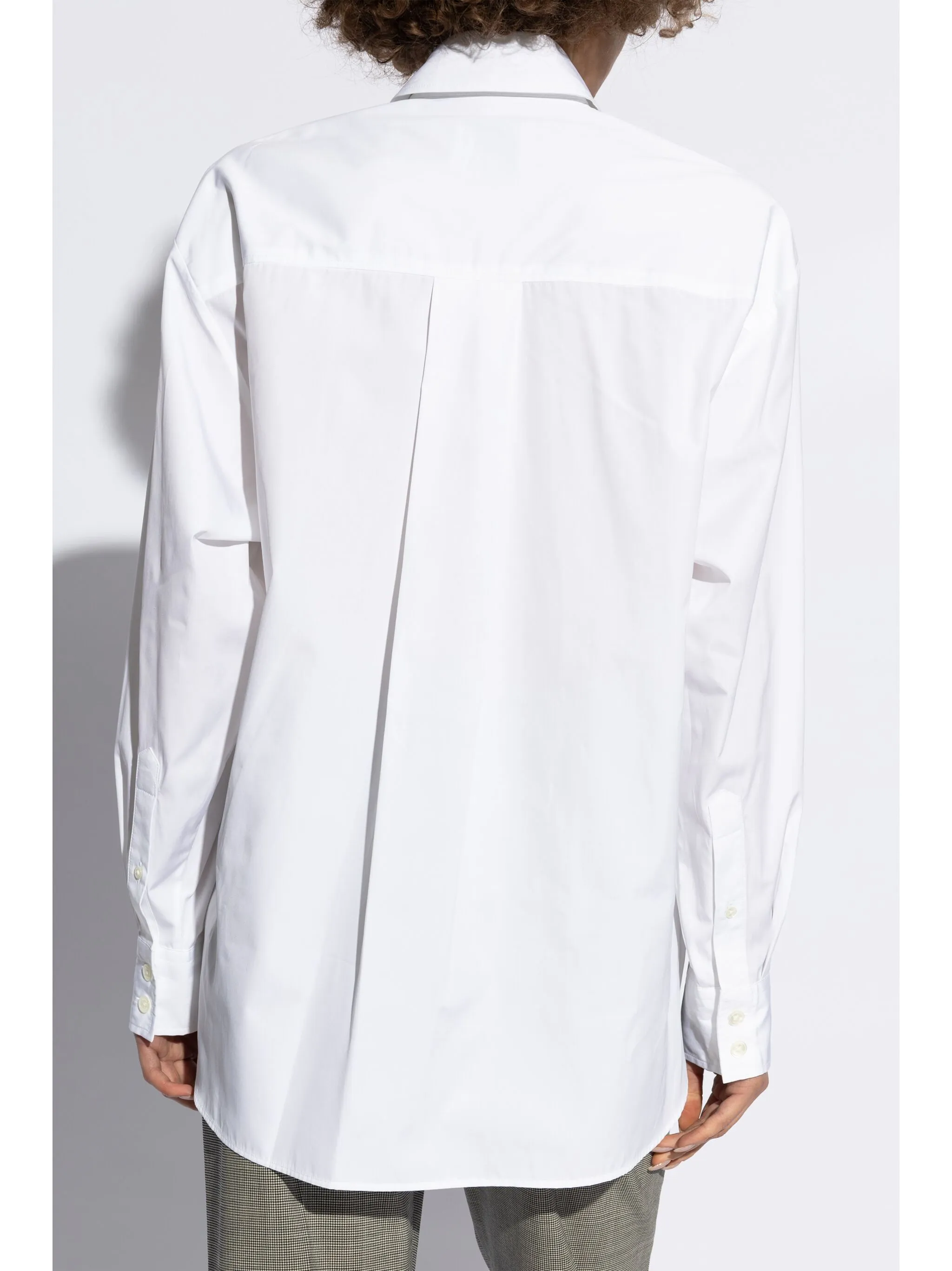White Fabriza Pointed Collar Shirt