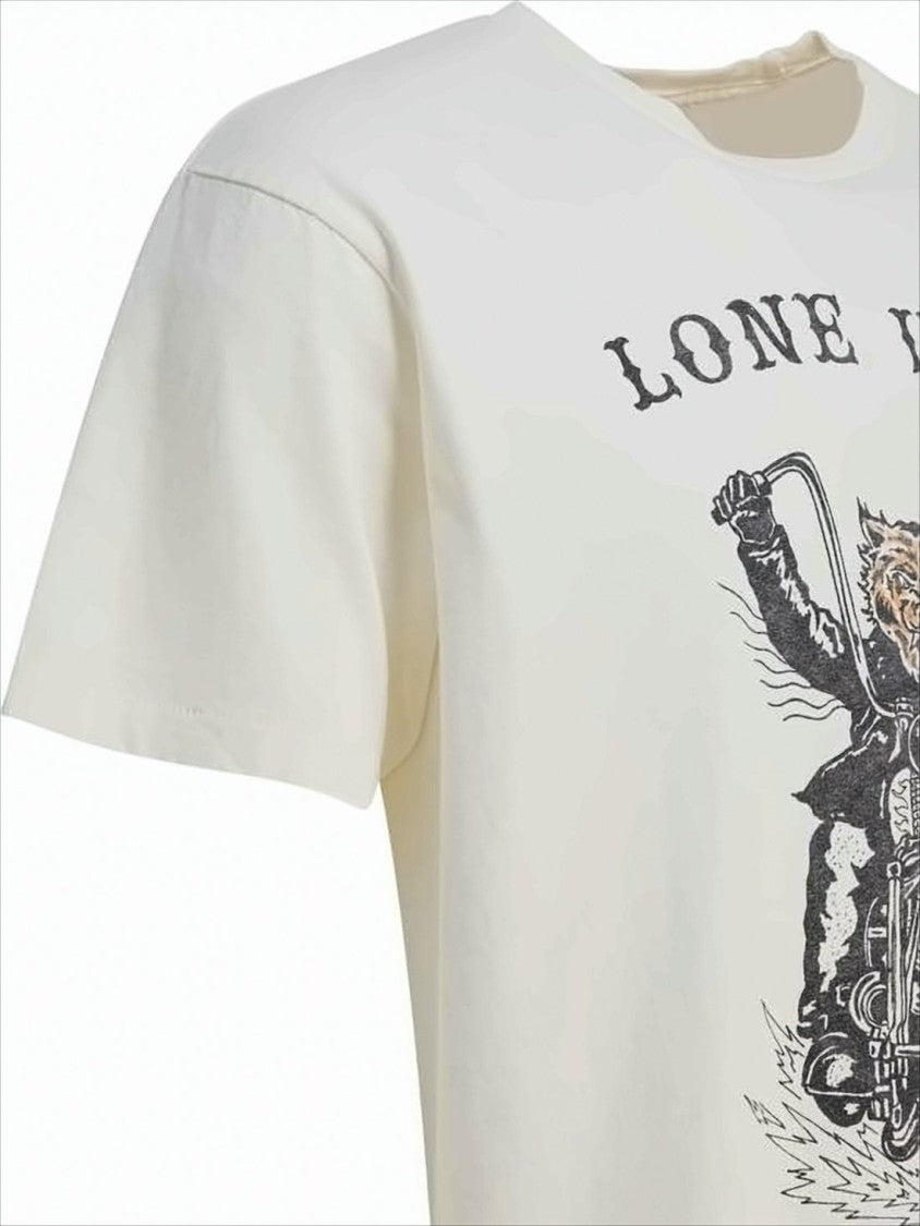 Graphic Print Short-Sleeved T-Shirt with Relaxed Fit