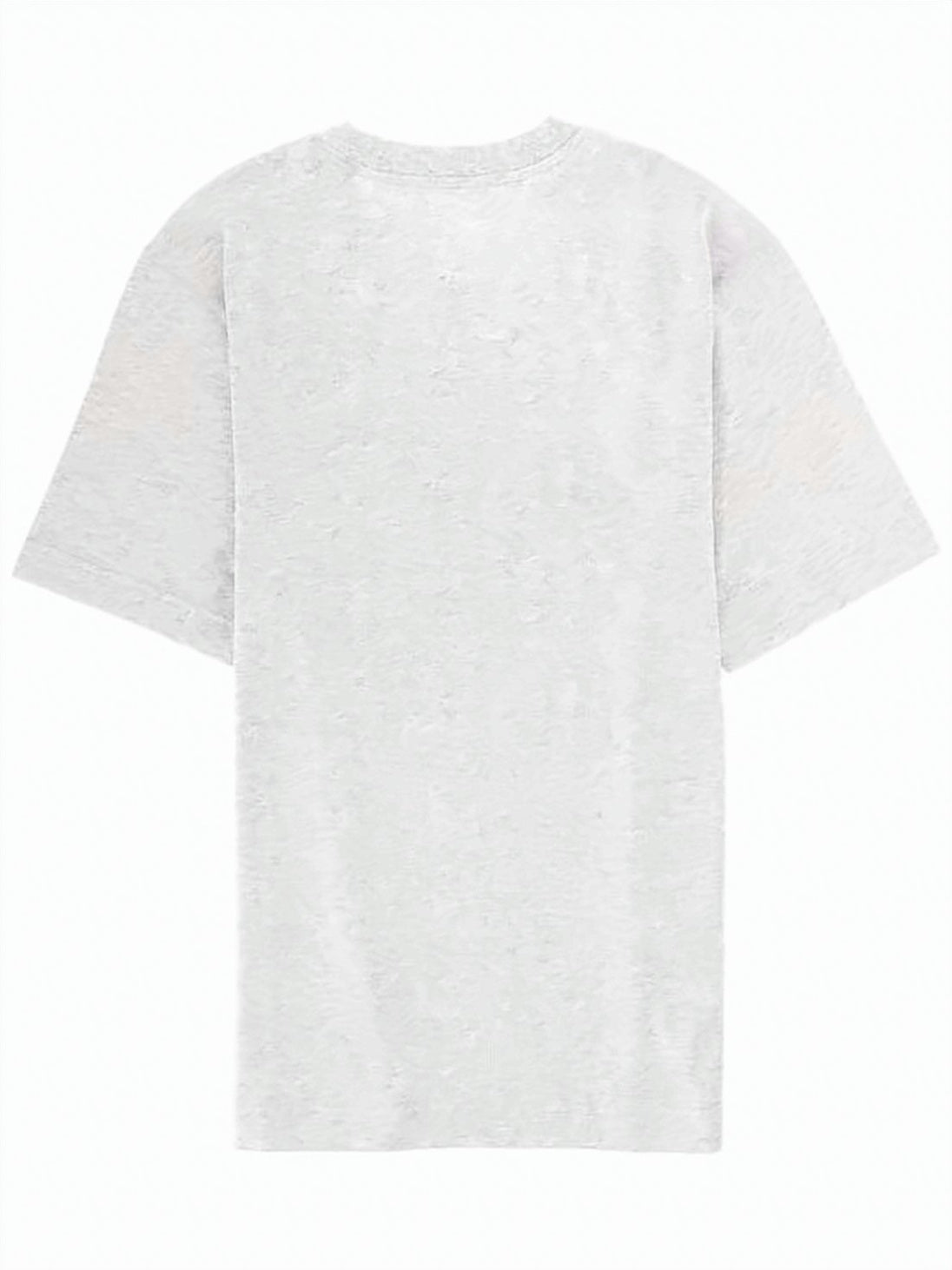 Grey Cotton T-Shirt with Classic Crew Neckline