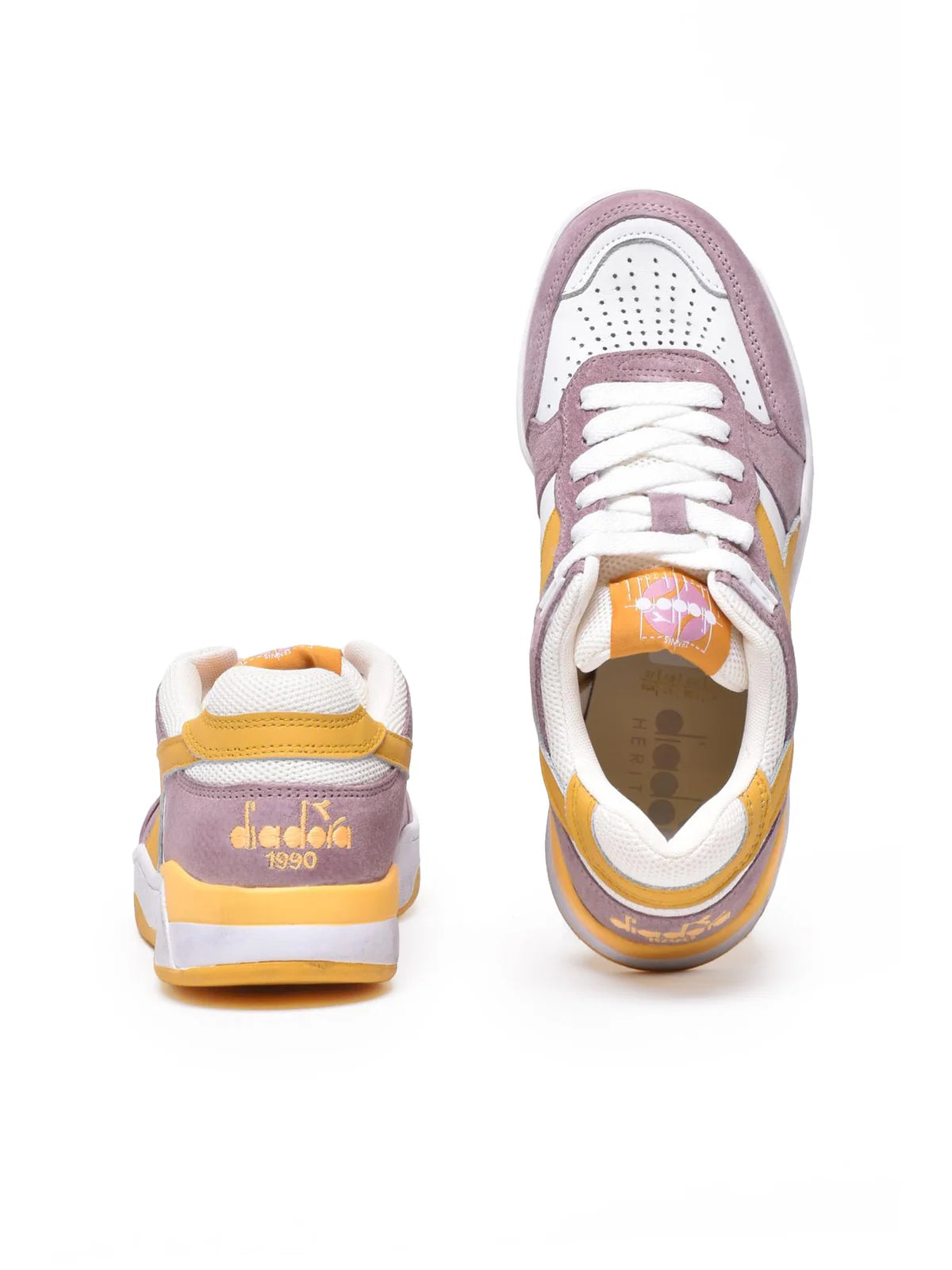 White Lilac Leather B.560 Sneakers