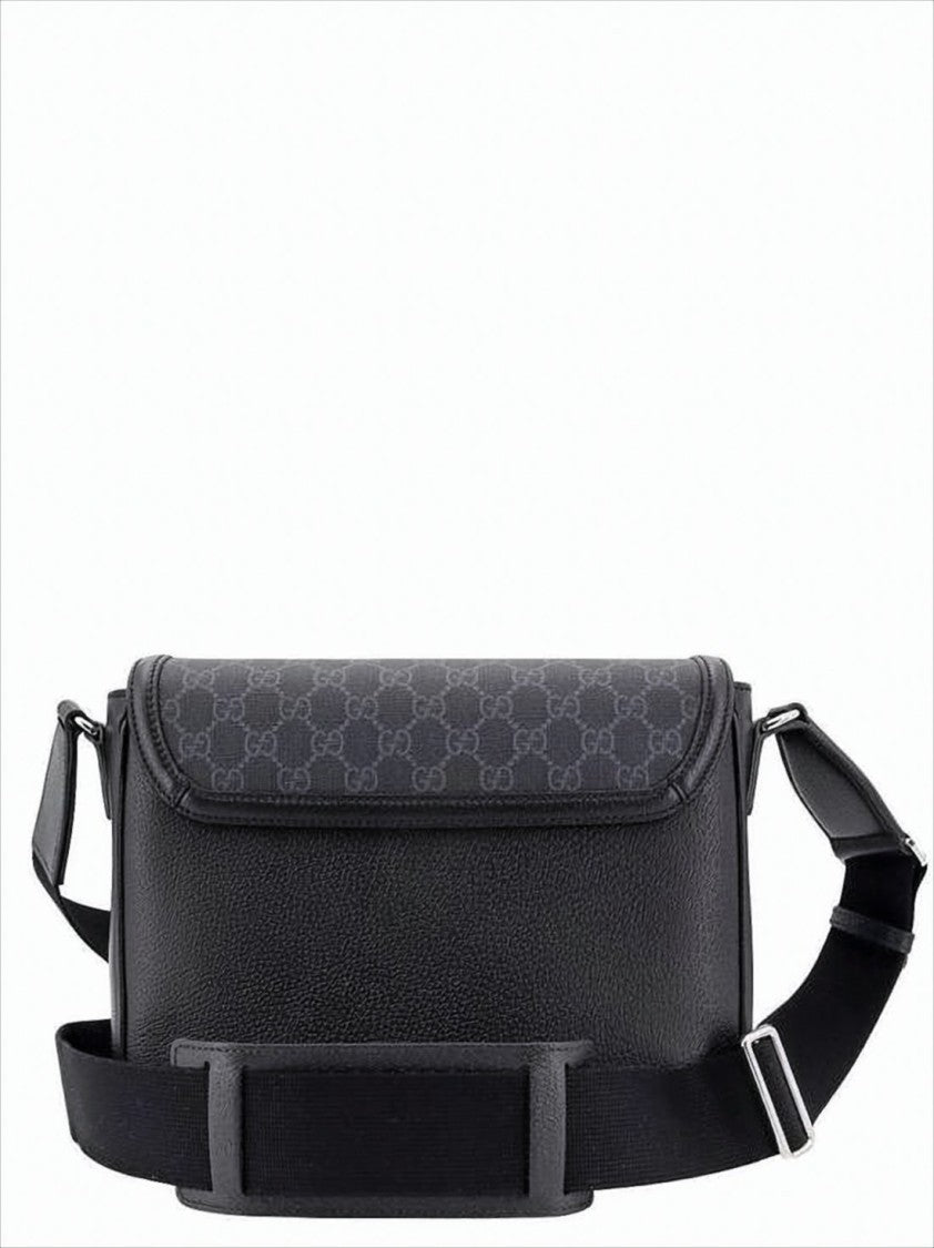 Structured Monogram Canvas Crossbody with Leather Accents