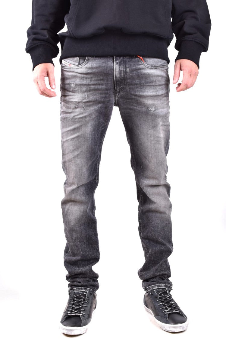 Grey Cotton Jeans