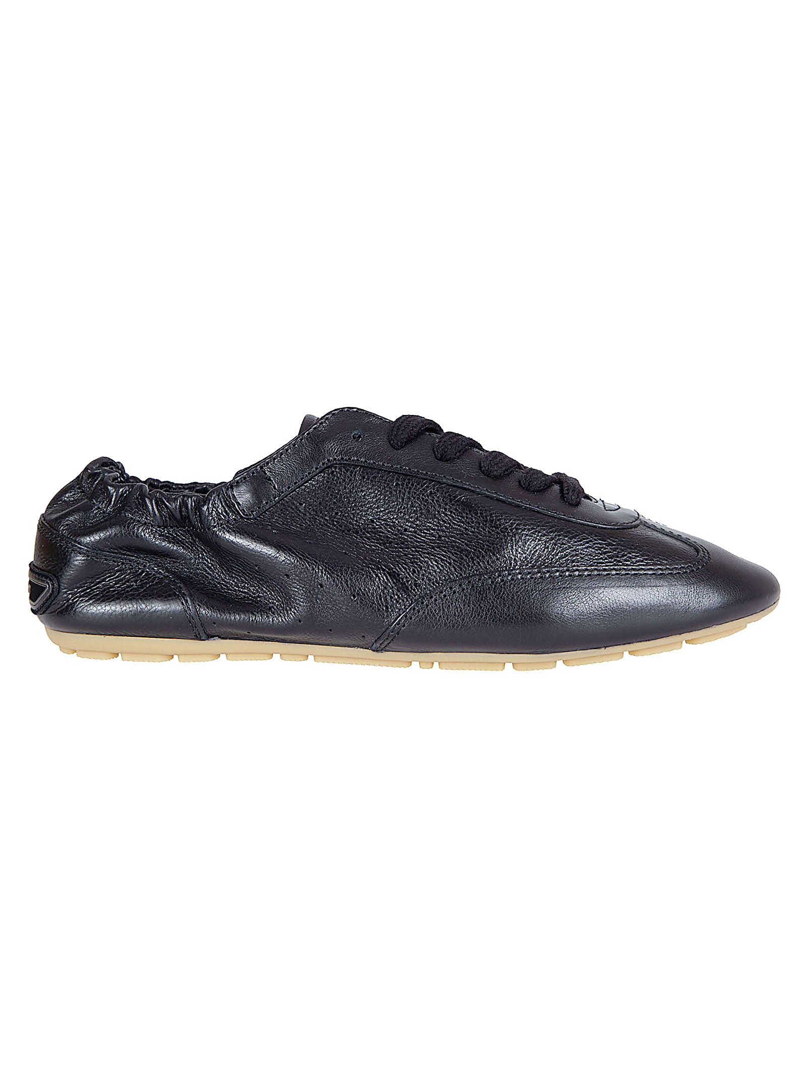 Low-Top Lace-Up Sneakers with Elasticized Heel Reinforcement