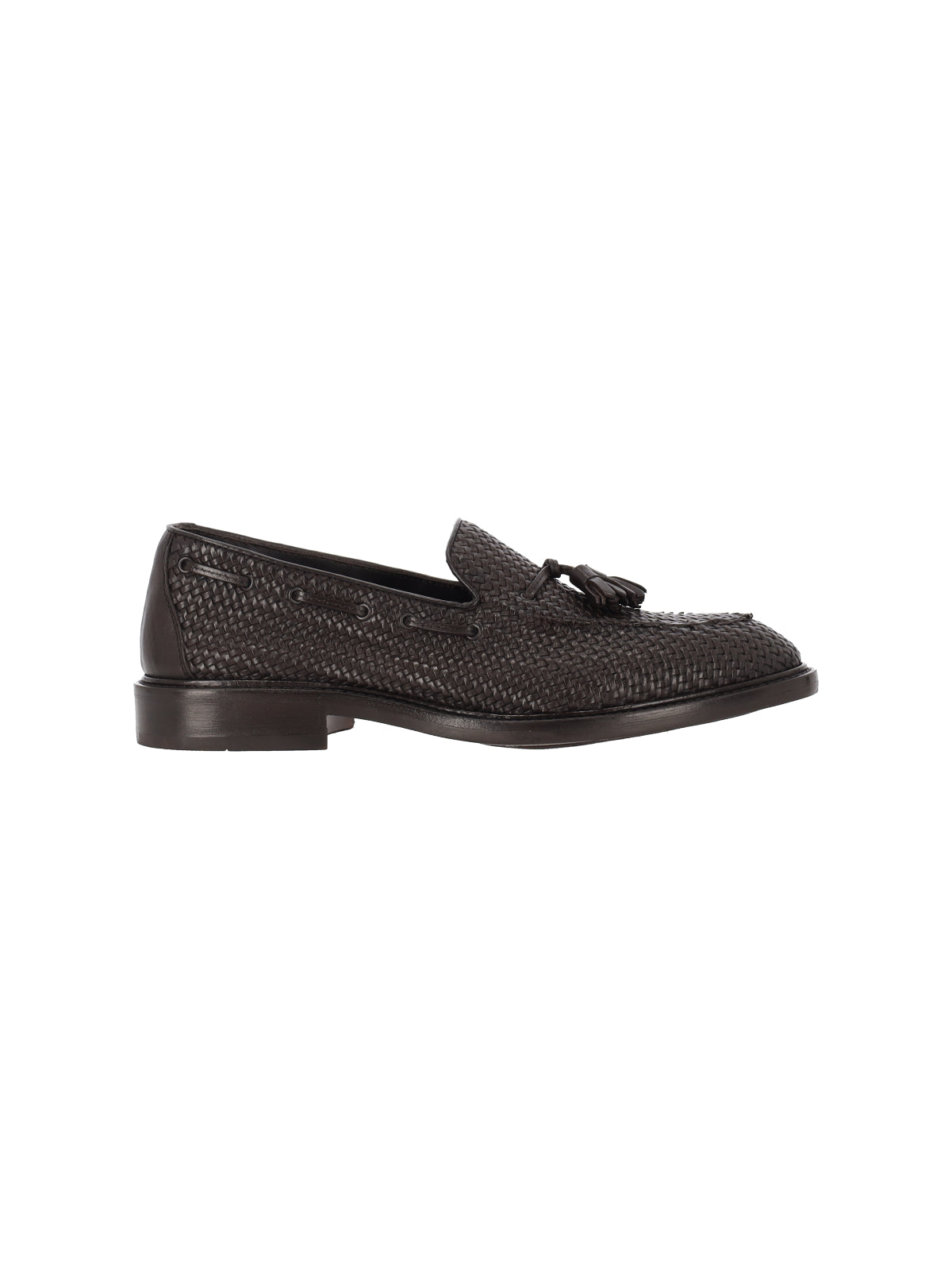 Braided Tassel Loafers – Dark Brown