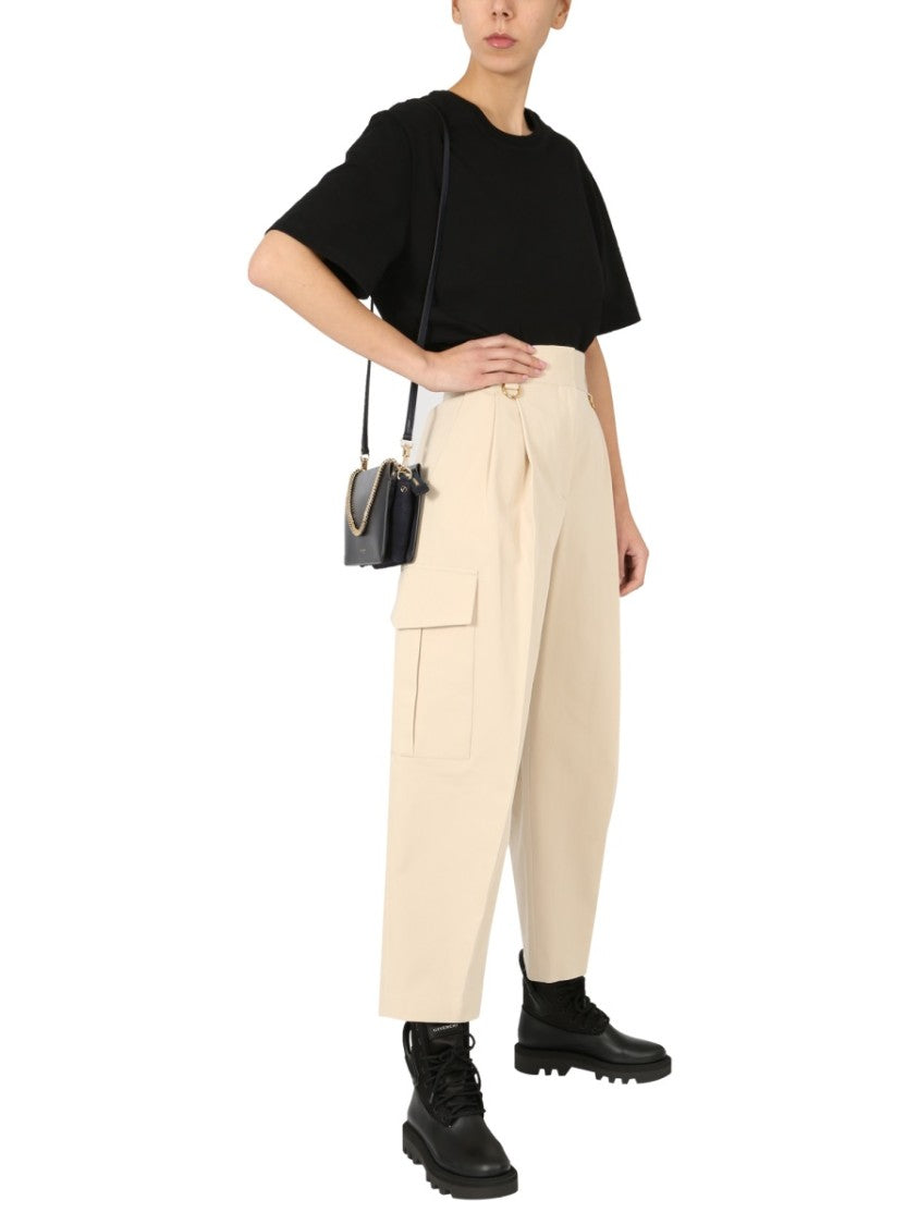 High-Waisted Cargo Pants With Flap Pockets