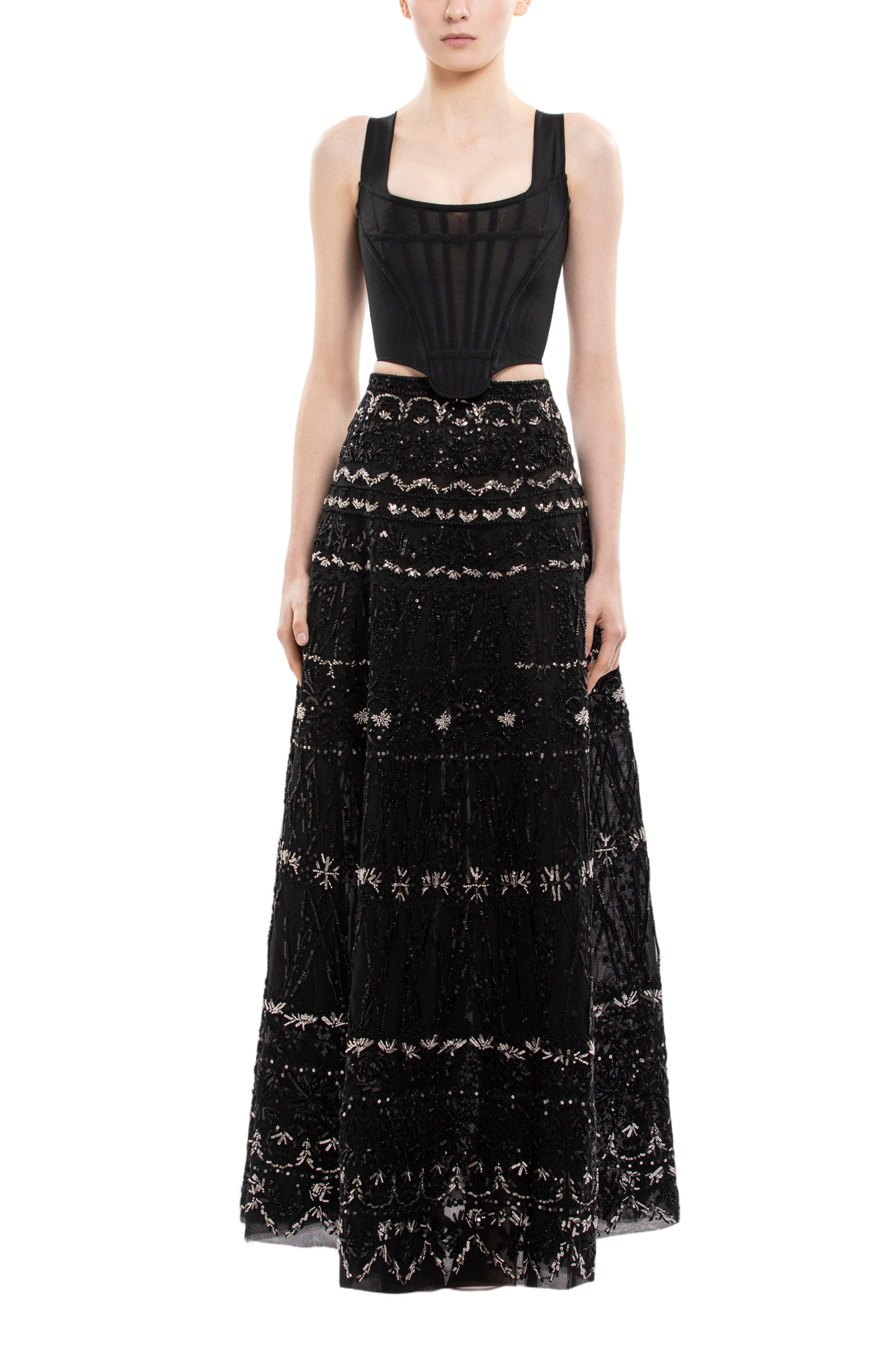 Corset With Beaded Skirt